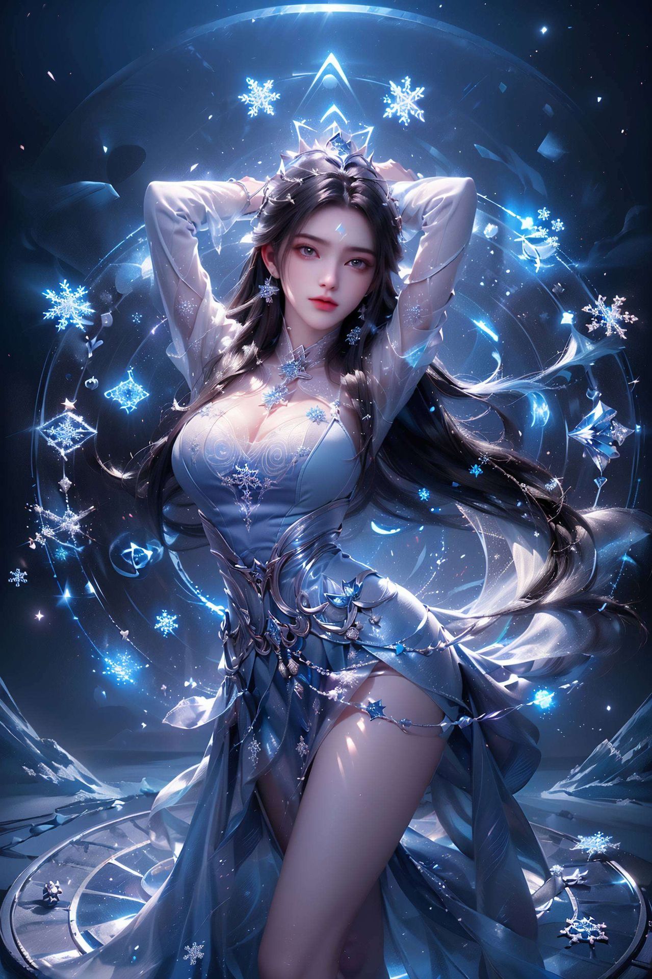 这款诛仙手机壁纸金属光泽与陆雪琪的柔美形象相得益彰