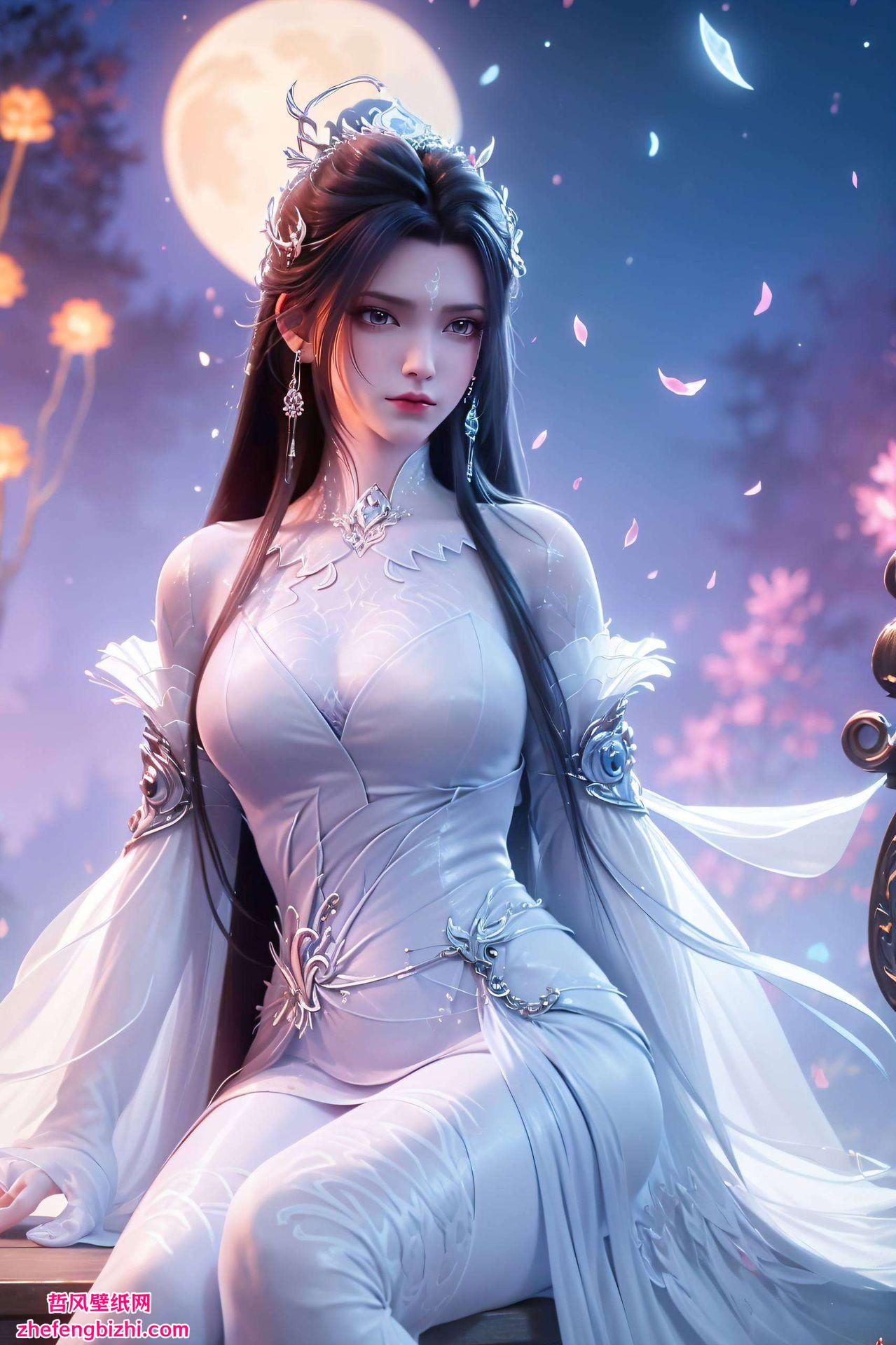 壁纸间映出她婉约的身姿每一次解锁都是穿越仙境的旅程