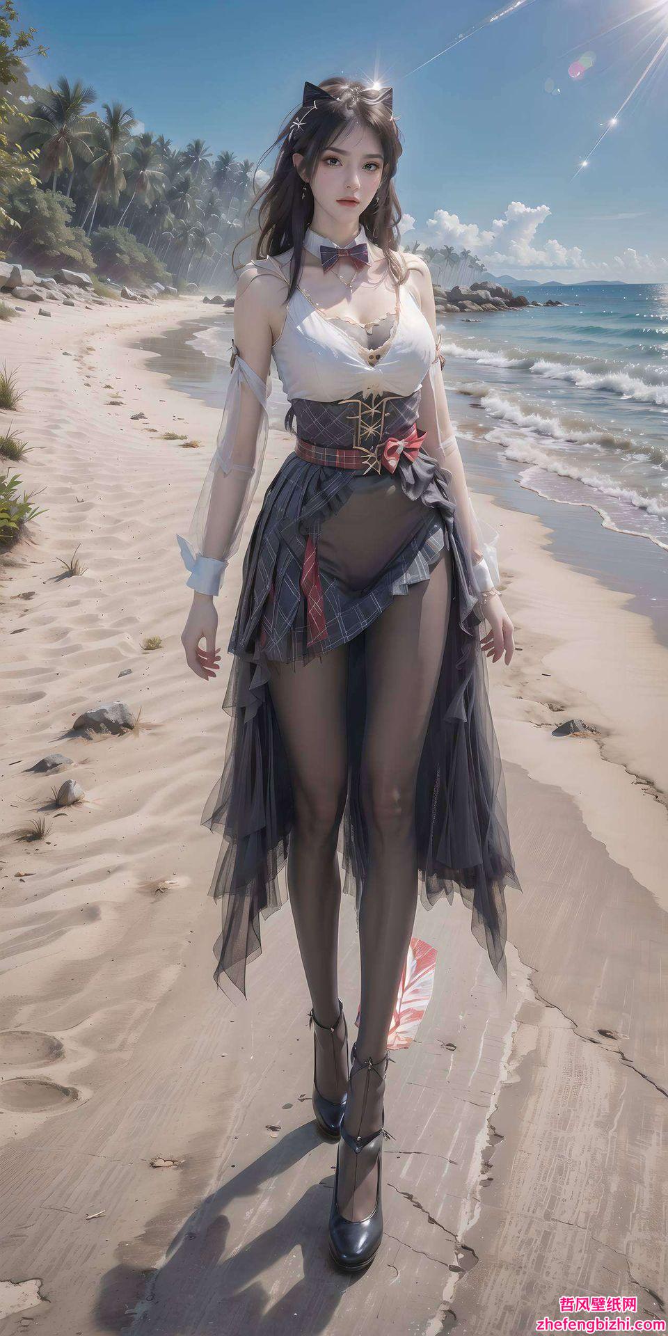 无论是宽屏还是全屏撑伞漫步在壁画之中