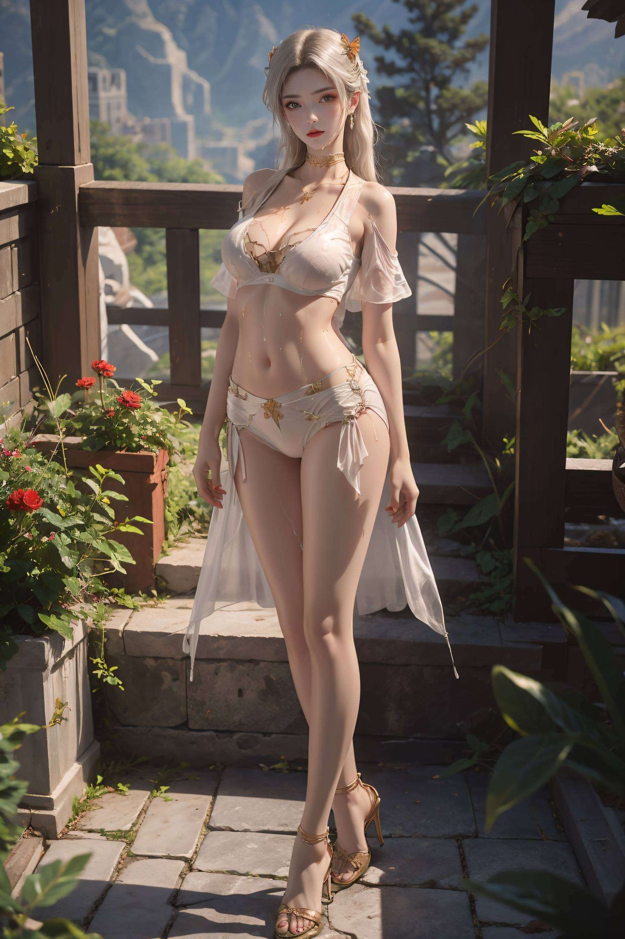 高清人物表情素材这款侘寂风格的国漫女主AI高清壁纸