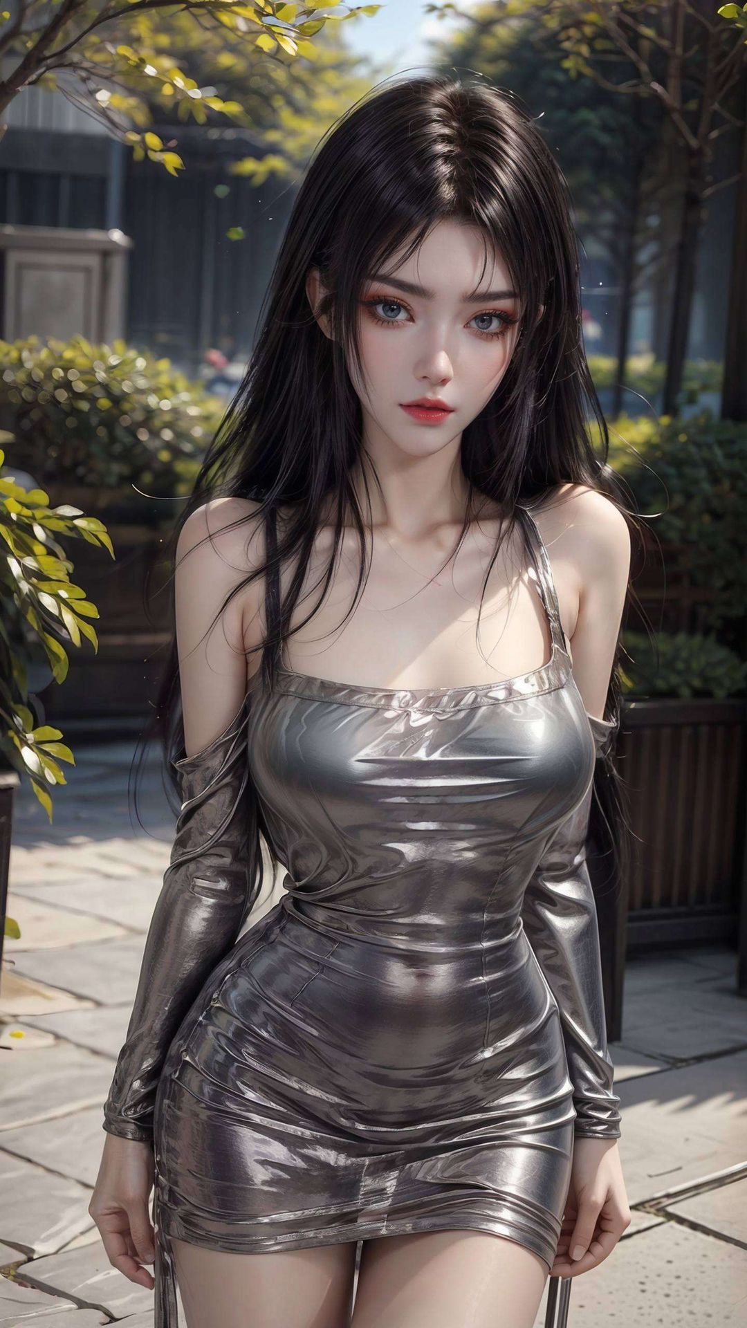 融合了AI绘画的细腻与iPhone壁纸的时尚这位冷艳的蛇女大人