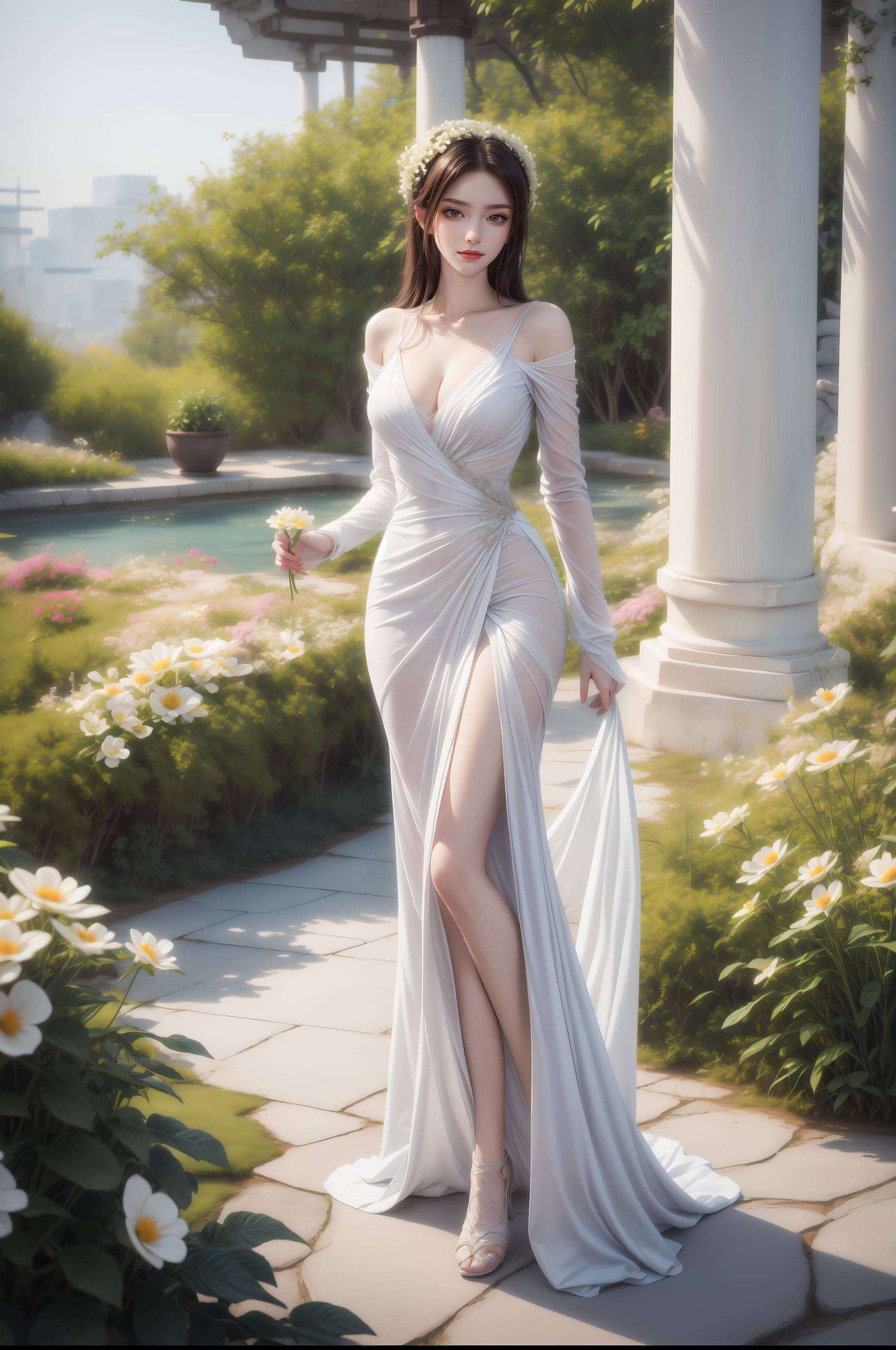 美杜莎斗破苍穹的神秘气质与清新梦幻的手机风格完美融合美女AI的细腻笔触让画面更具魅力