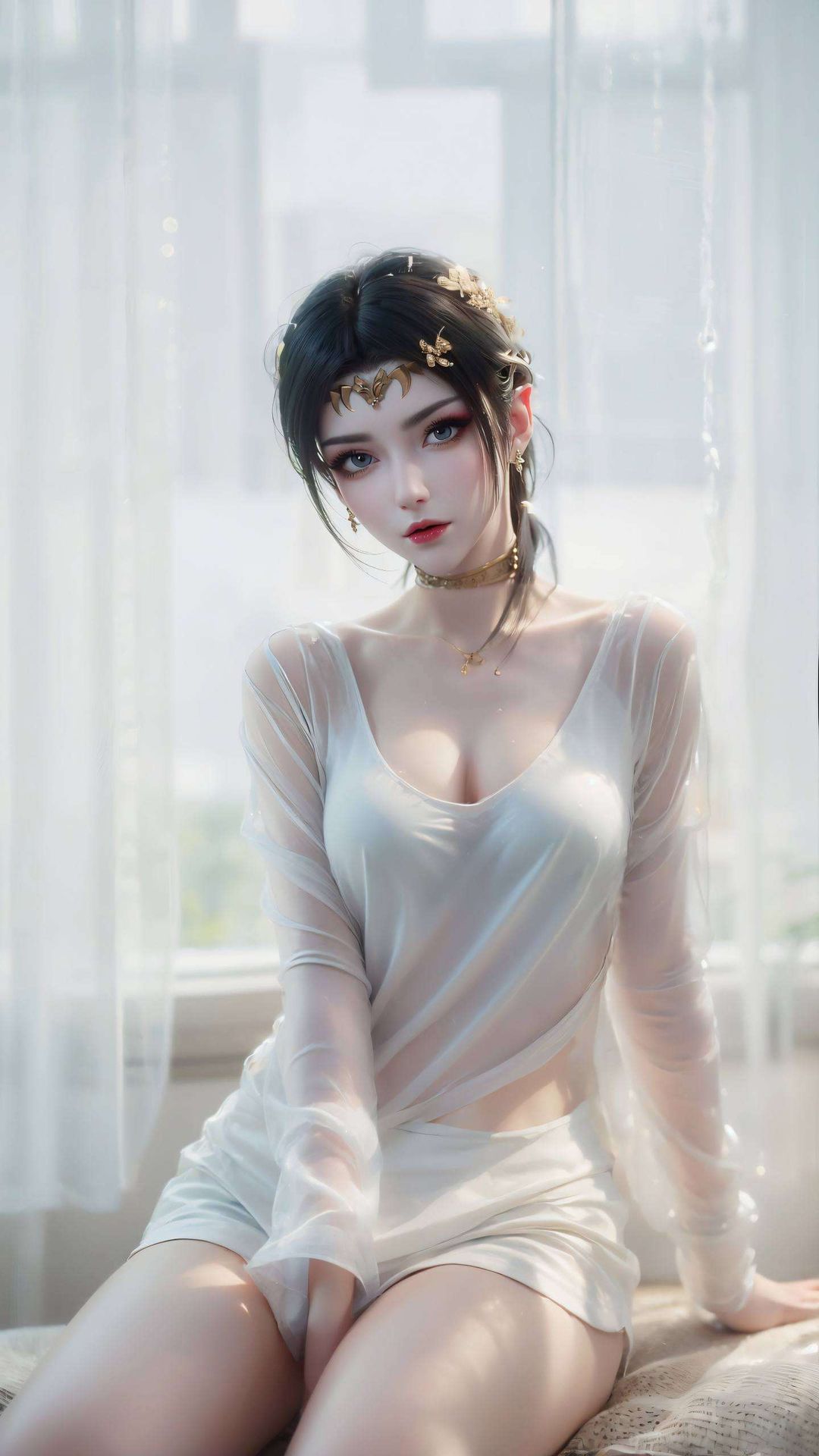 仿佛美杜莎的目光都能穿透屏幕这款以美杜莎为主题的极简桌布壁纸