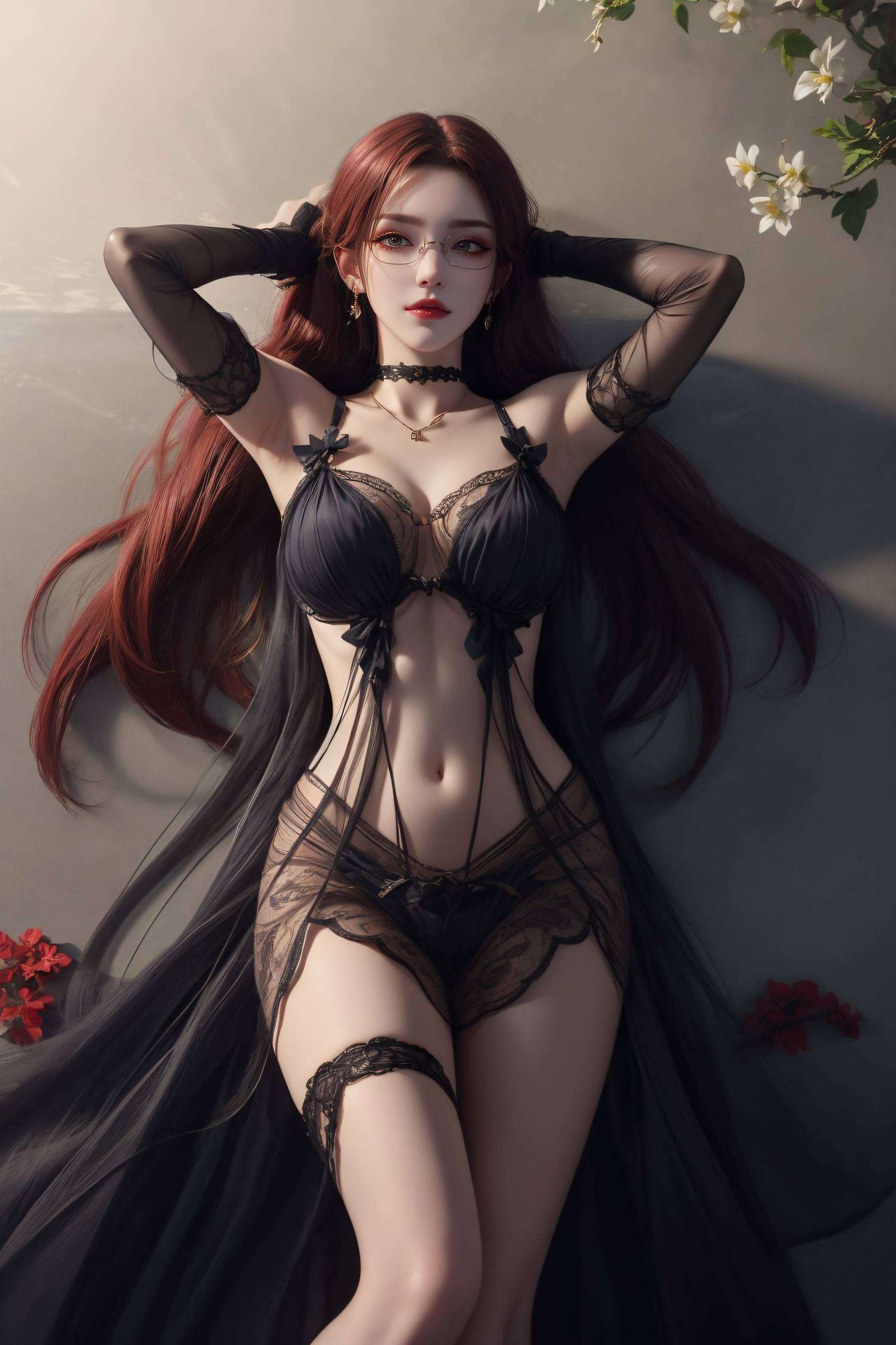 她的眼神深邃而神秘以简约之美诠释着古典与现代的交融