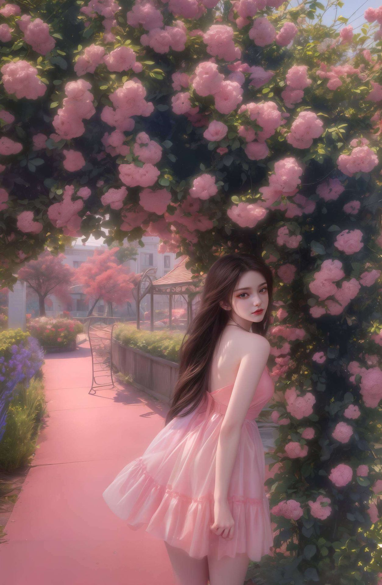 这款精品壁纸绘制于AI之手的民族风美女