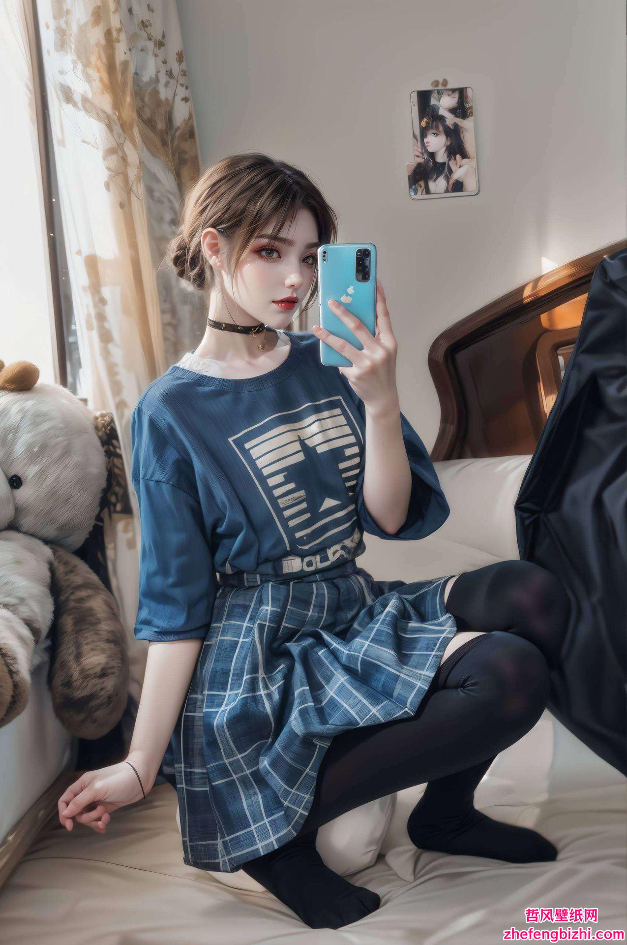 美杜莎壁纸合集——赛博朋克风华绝代粉色光影映衬下