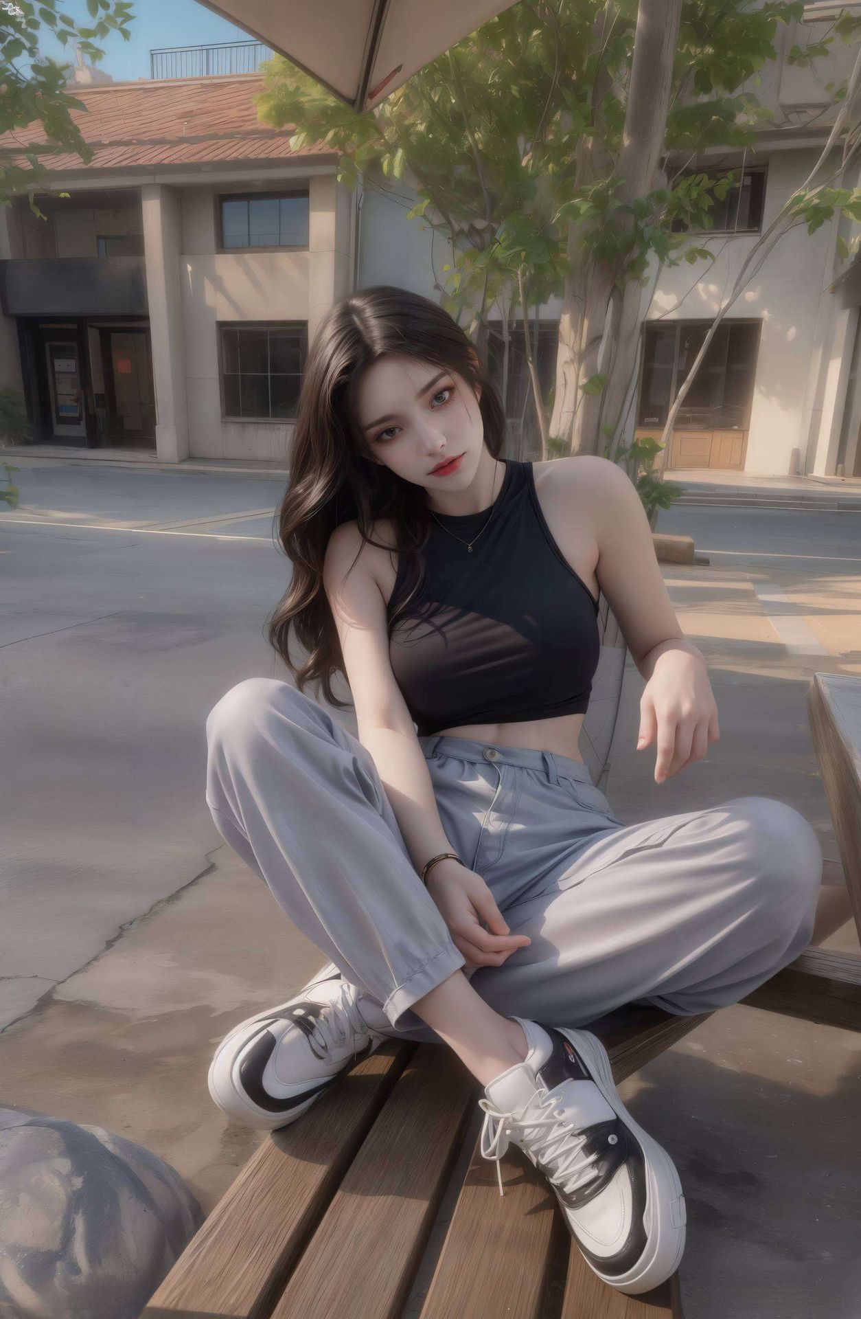 粉色调营造出浪漫的氛围这款超清晰藝術風格的PC国漫美女壁纸