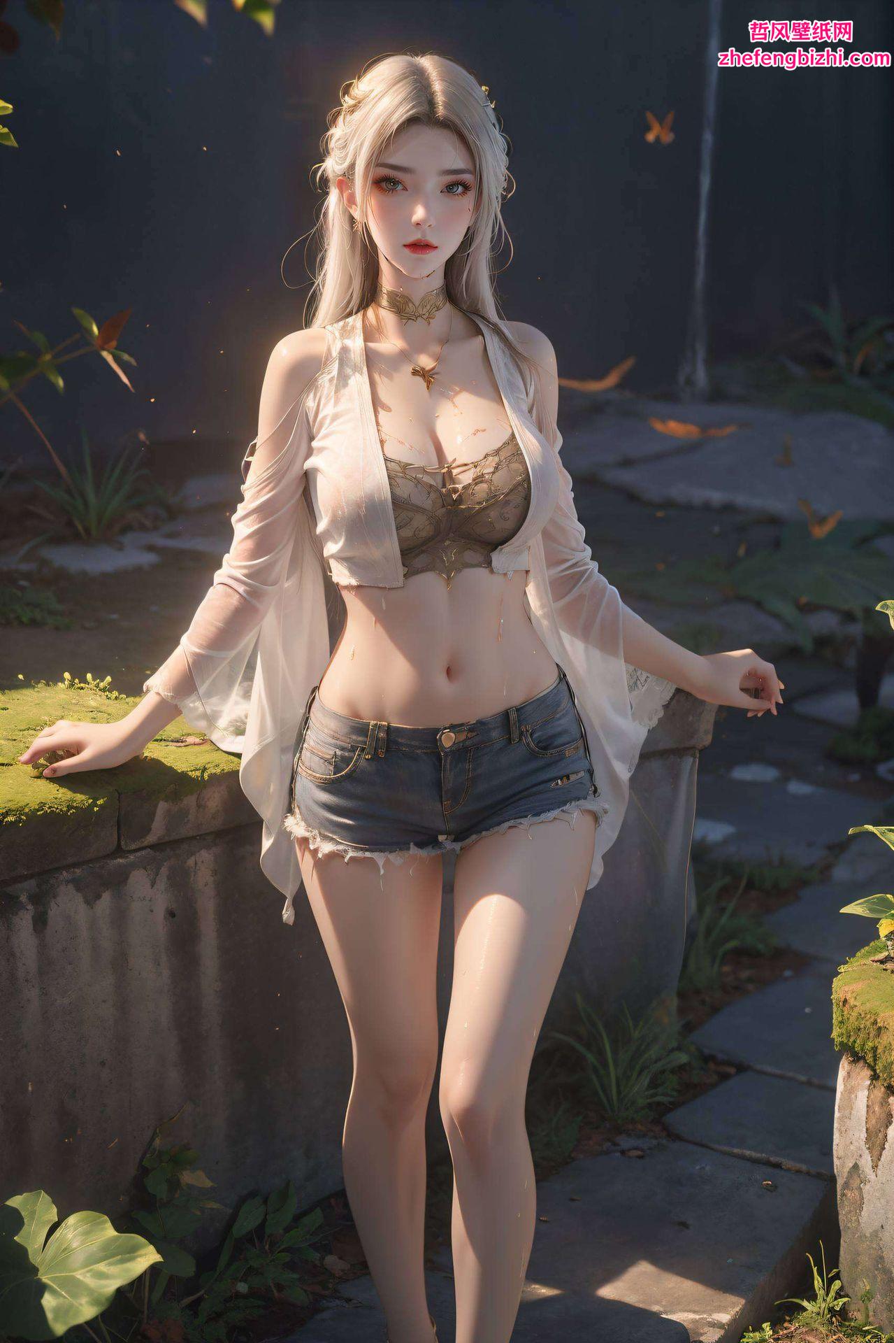 这款国漫女主AI专集立体iPhone锁屏壁纸细节精致