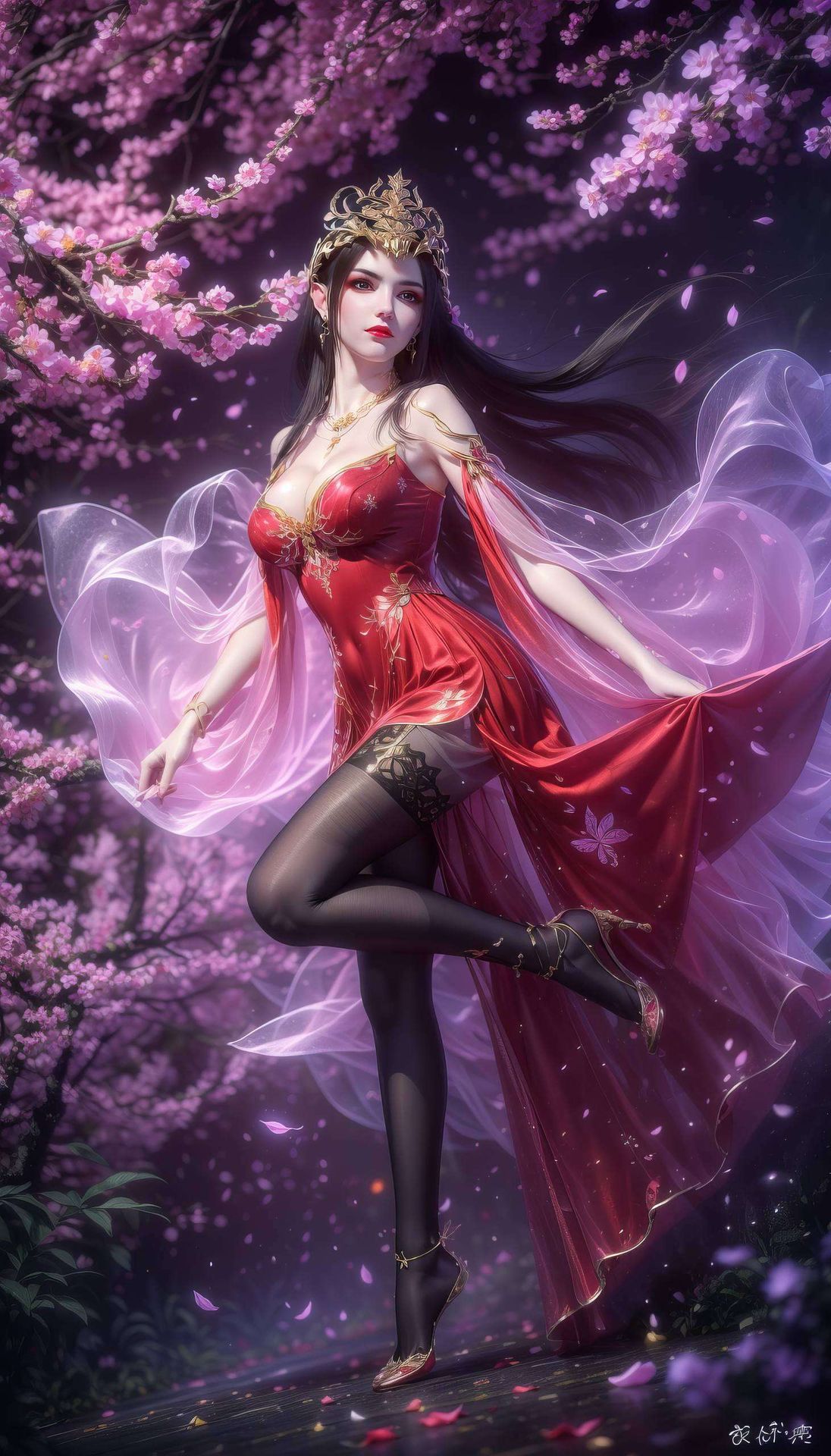 高清画质每一次笔触都捕捉了她的神秘与高贵