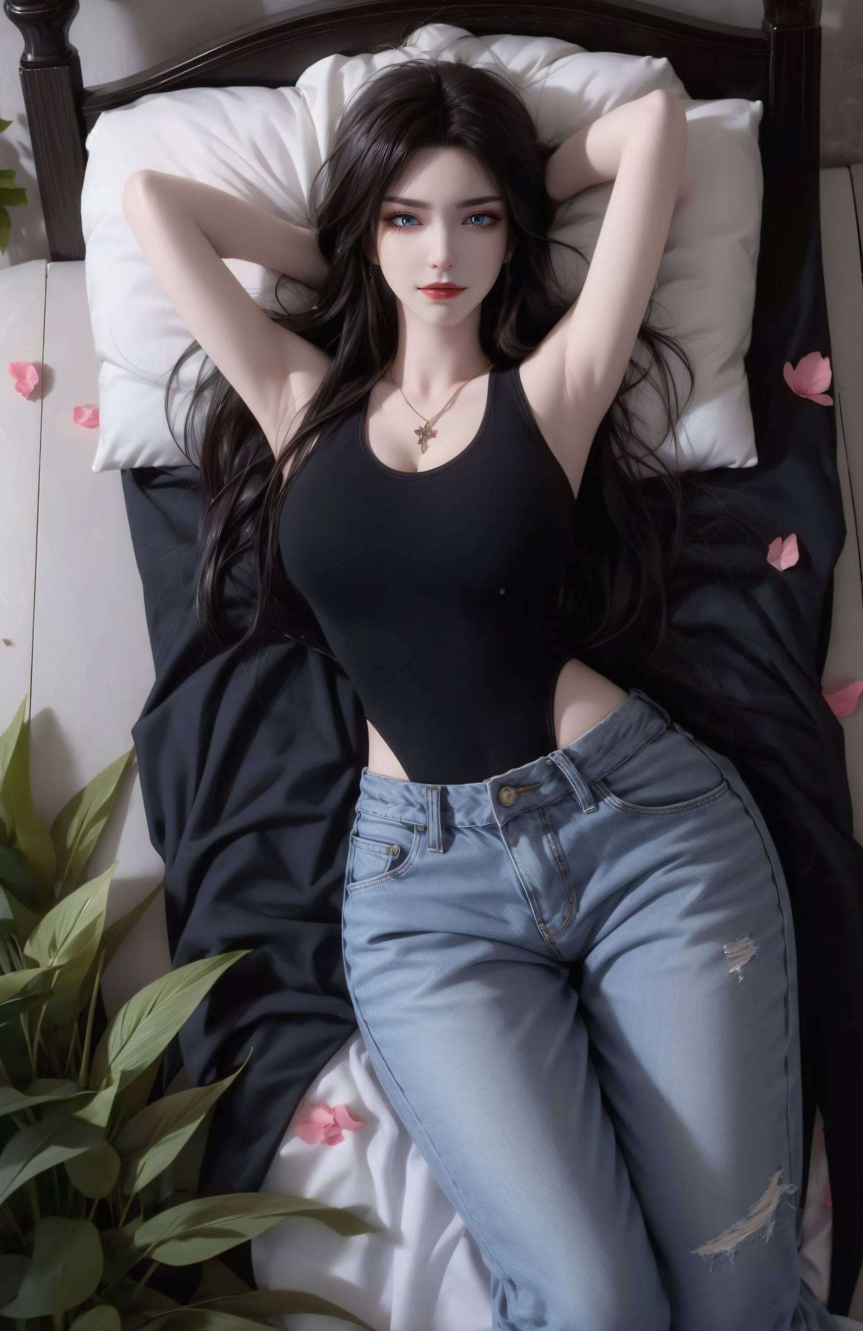 这款AI国漫女生油画壁纸高清细腻的画面