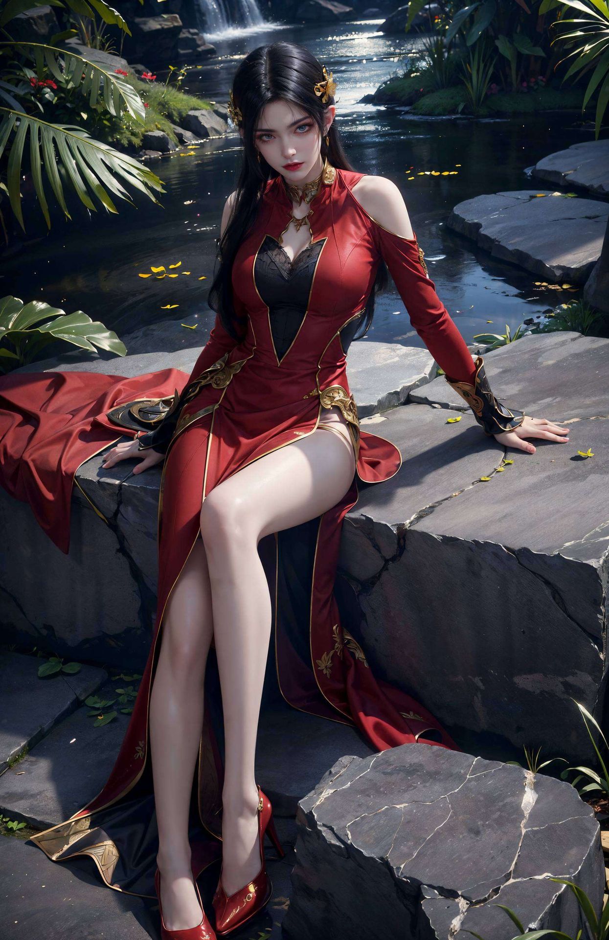 每一处细节都彰显着她的魅力深邃的眼神