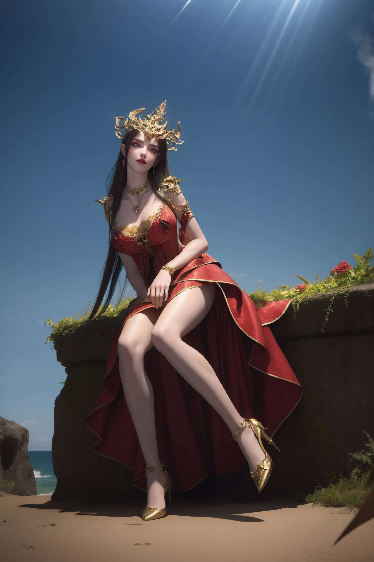 这款「AI国漫美女几何安卓AI国漫」壁纸神秘妖娆的蛇发美女