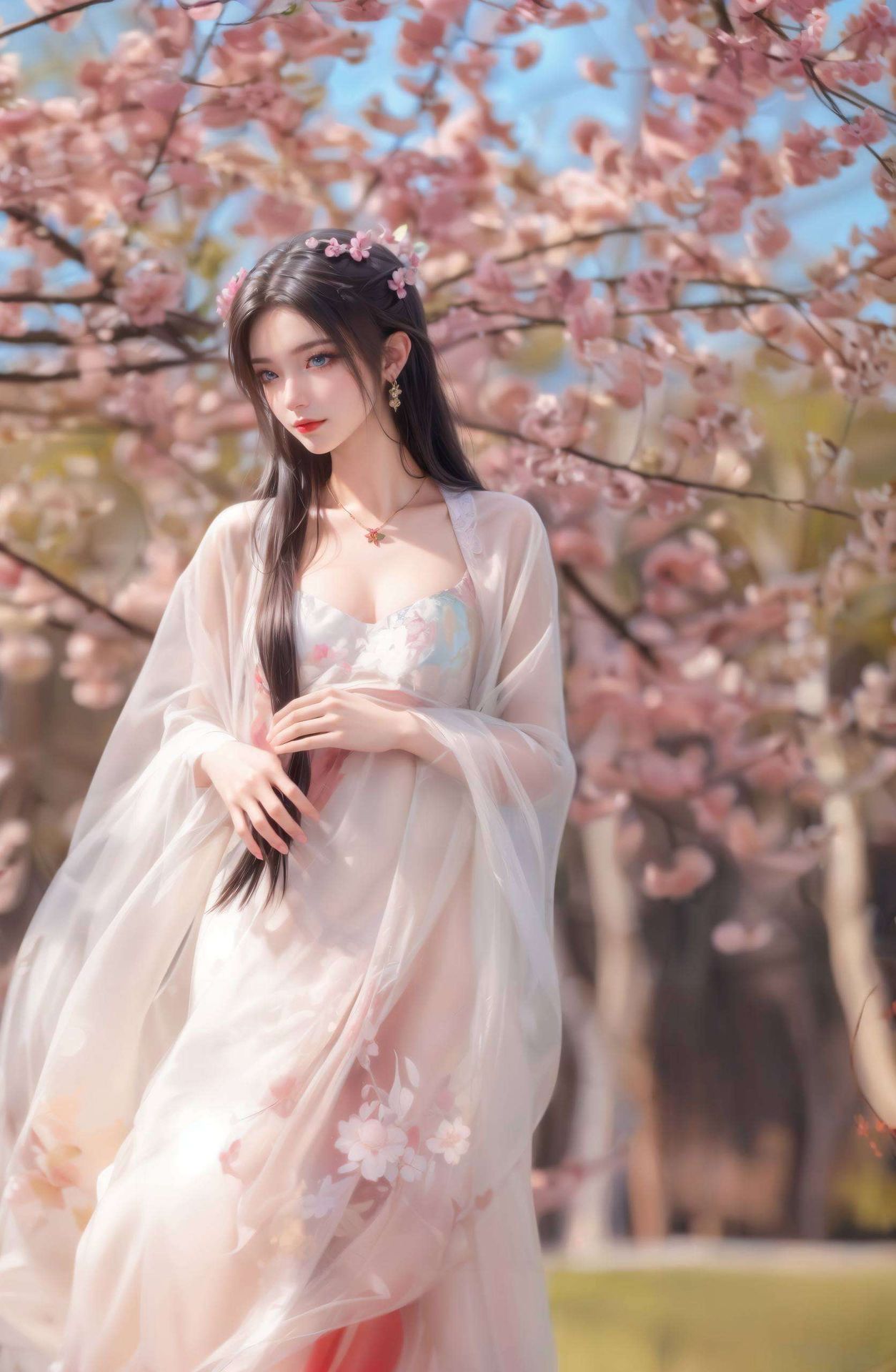 这幅壁纸都能让你的平板瞬间焕发新生细腻的笔触捕捉了她的每一个细节