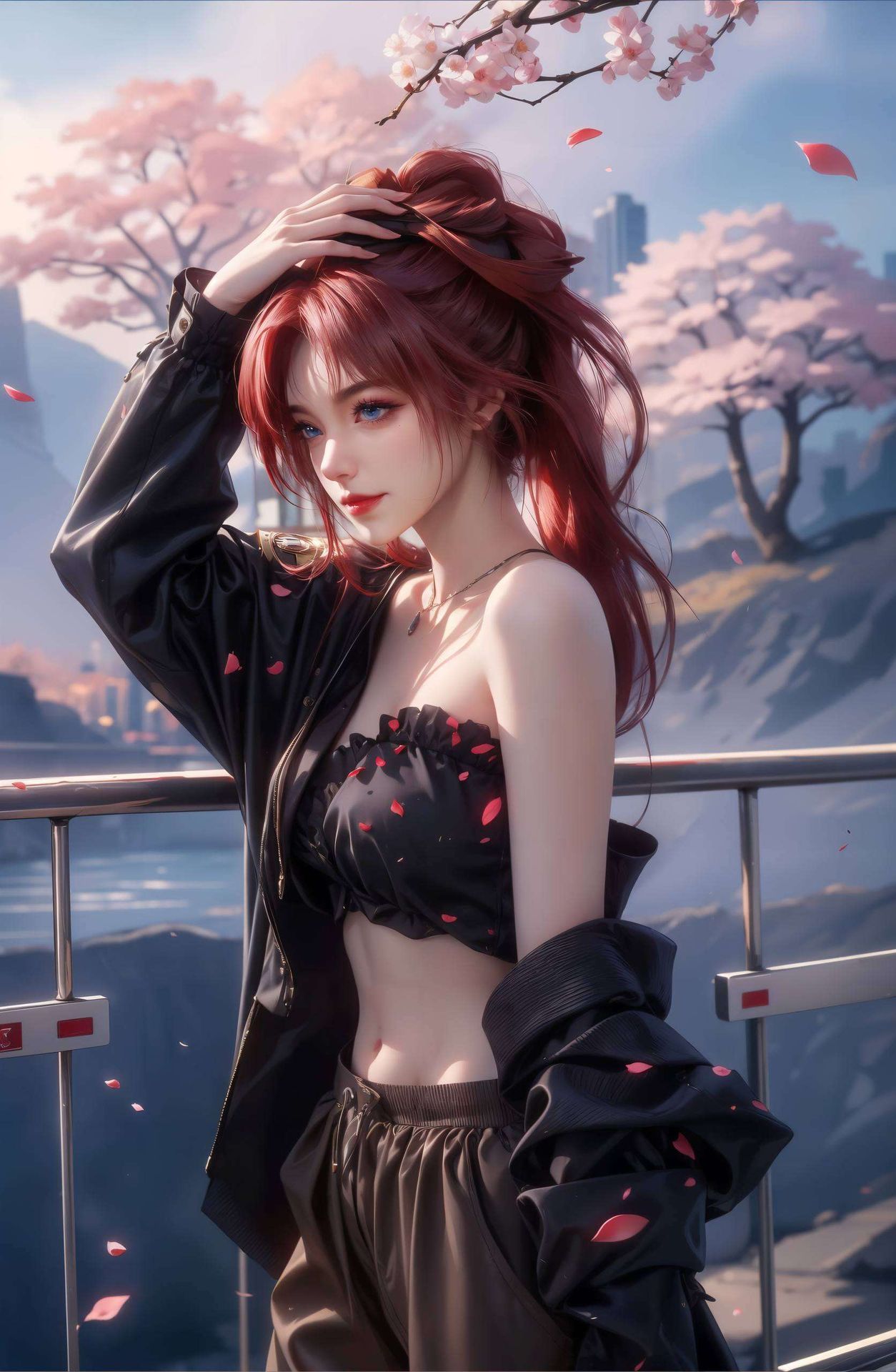 细腻的笔触描绘出街头的繁华与梦中的浪漫色彩鲜明