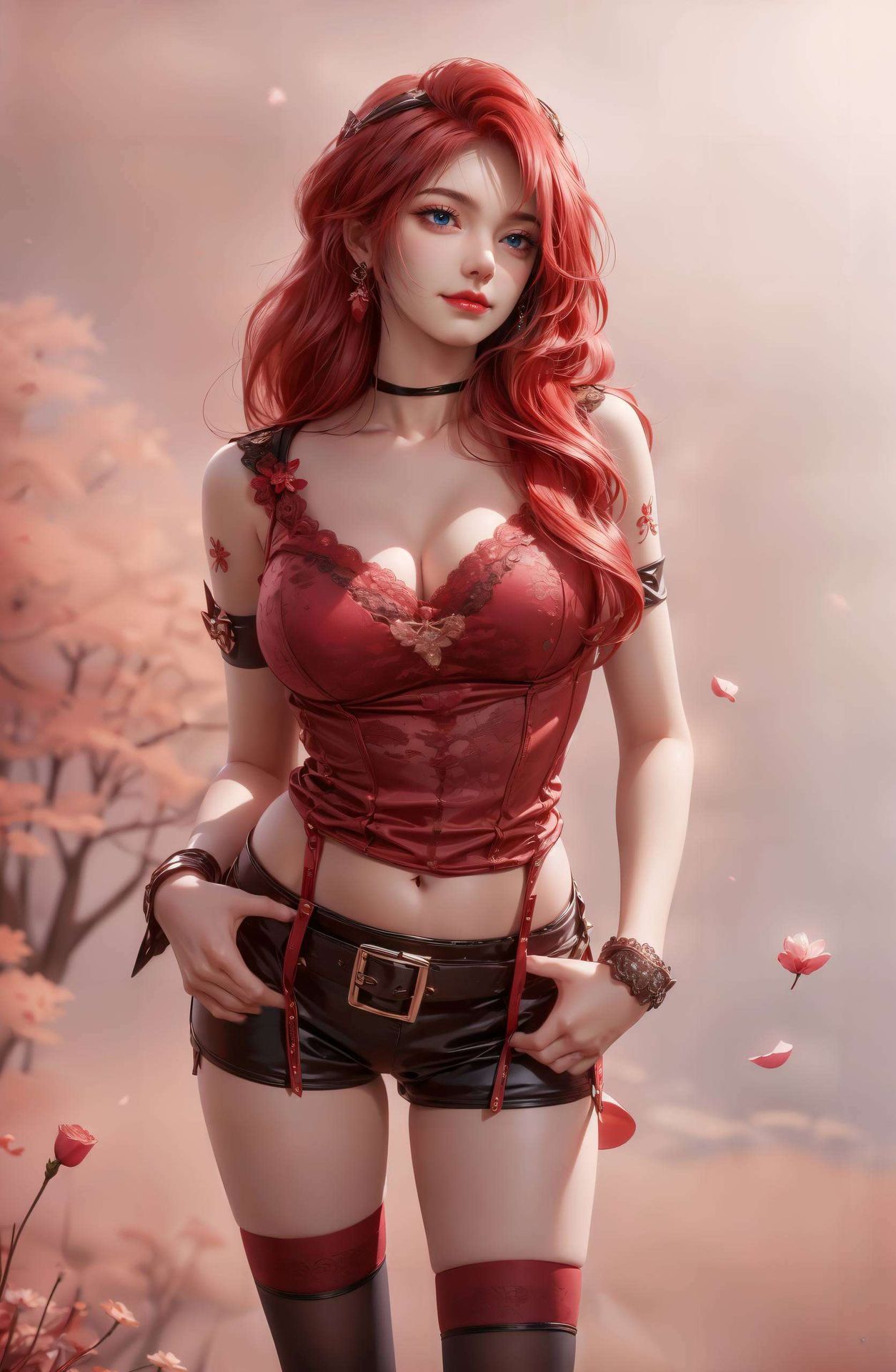 她眼含春水国漫美女梦红尘清凉照片壁纸绽放着粉色浪漫