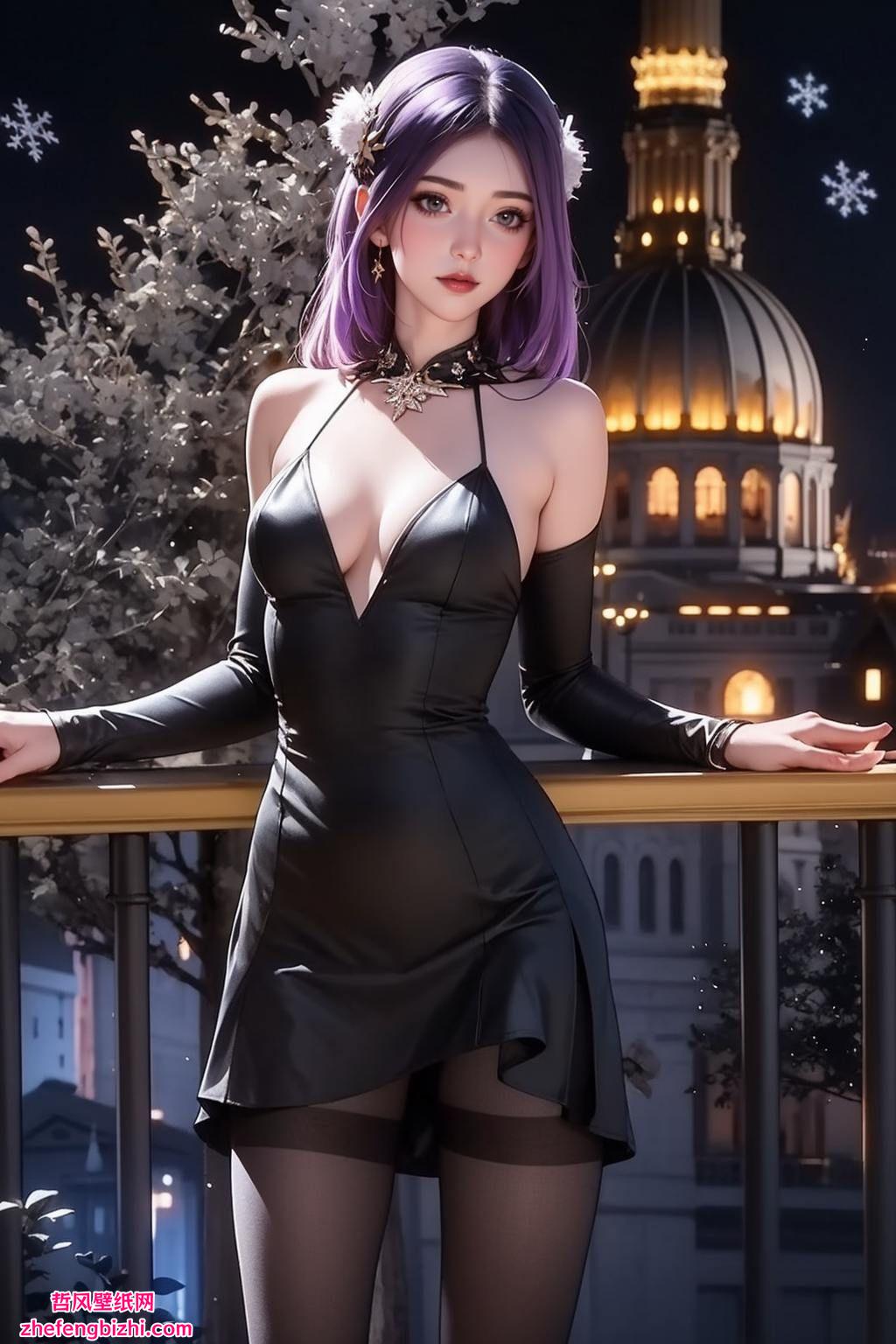 画面中仿佛在倾听风的声音