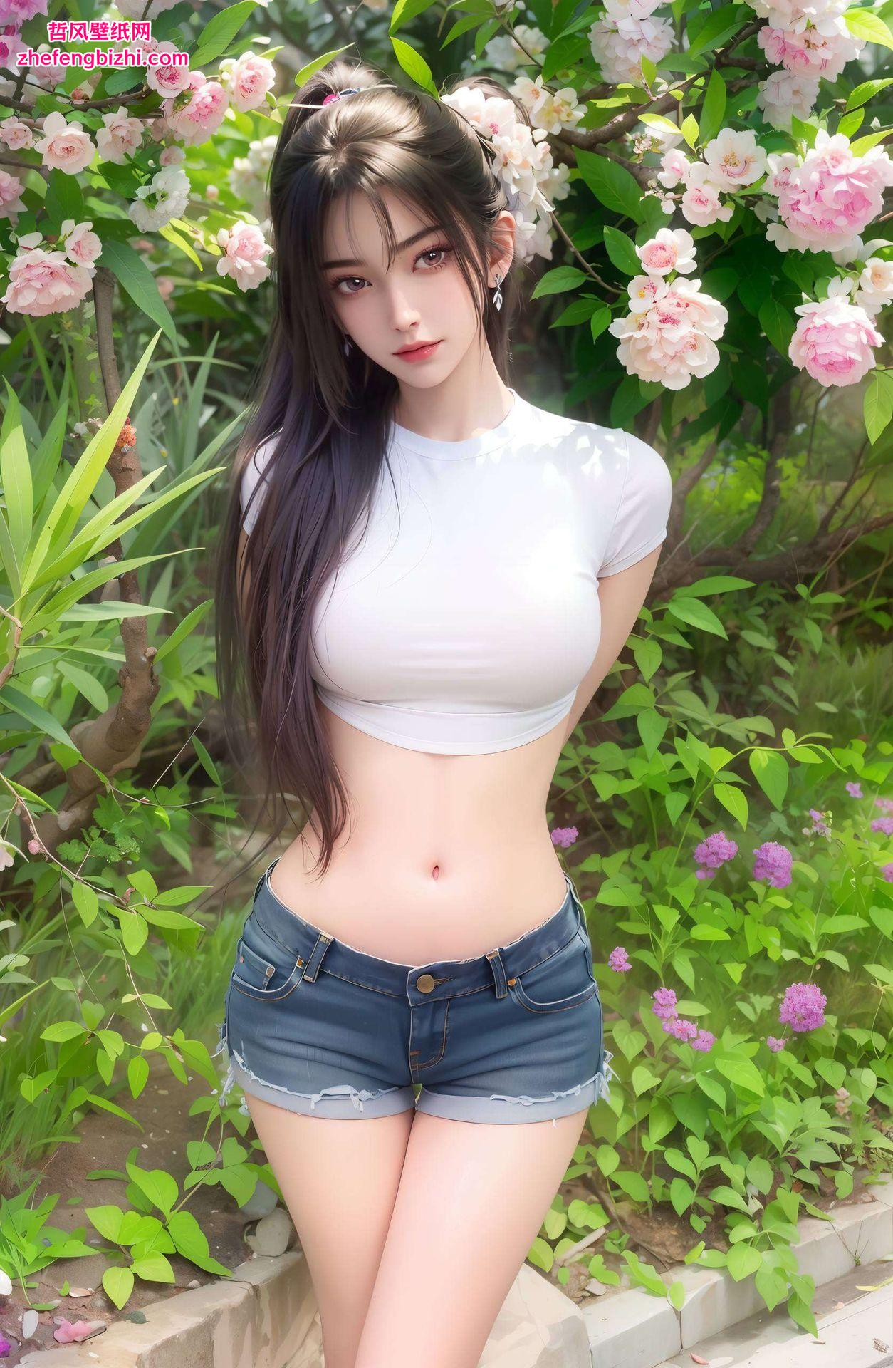 融合AI绘画的精湛技艺这位国漫女神的甜美笑容