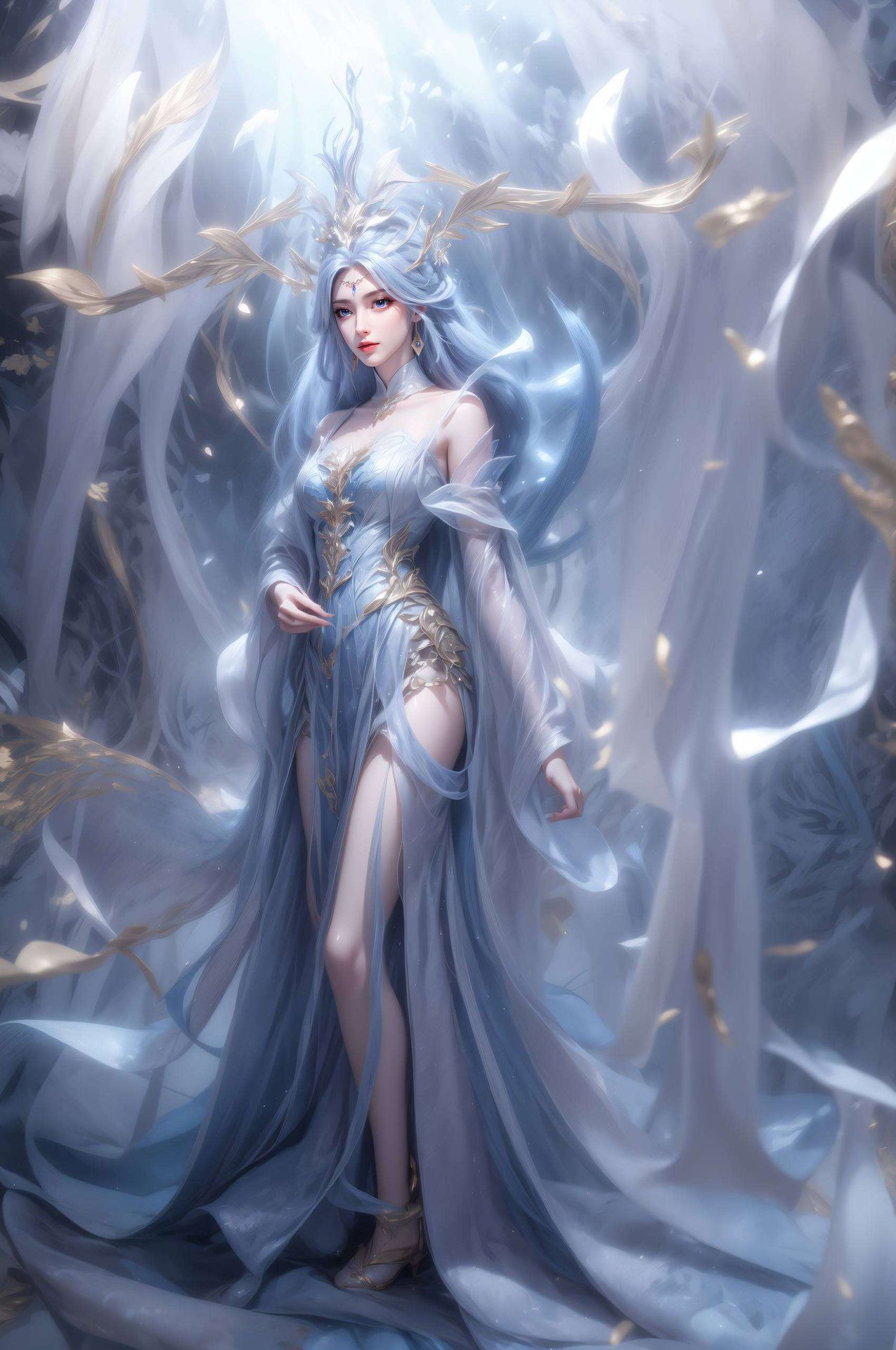 这款AI油画壁纸宁雨蝶