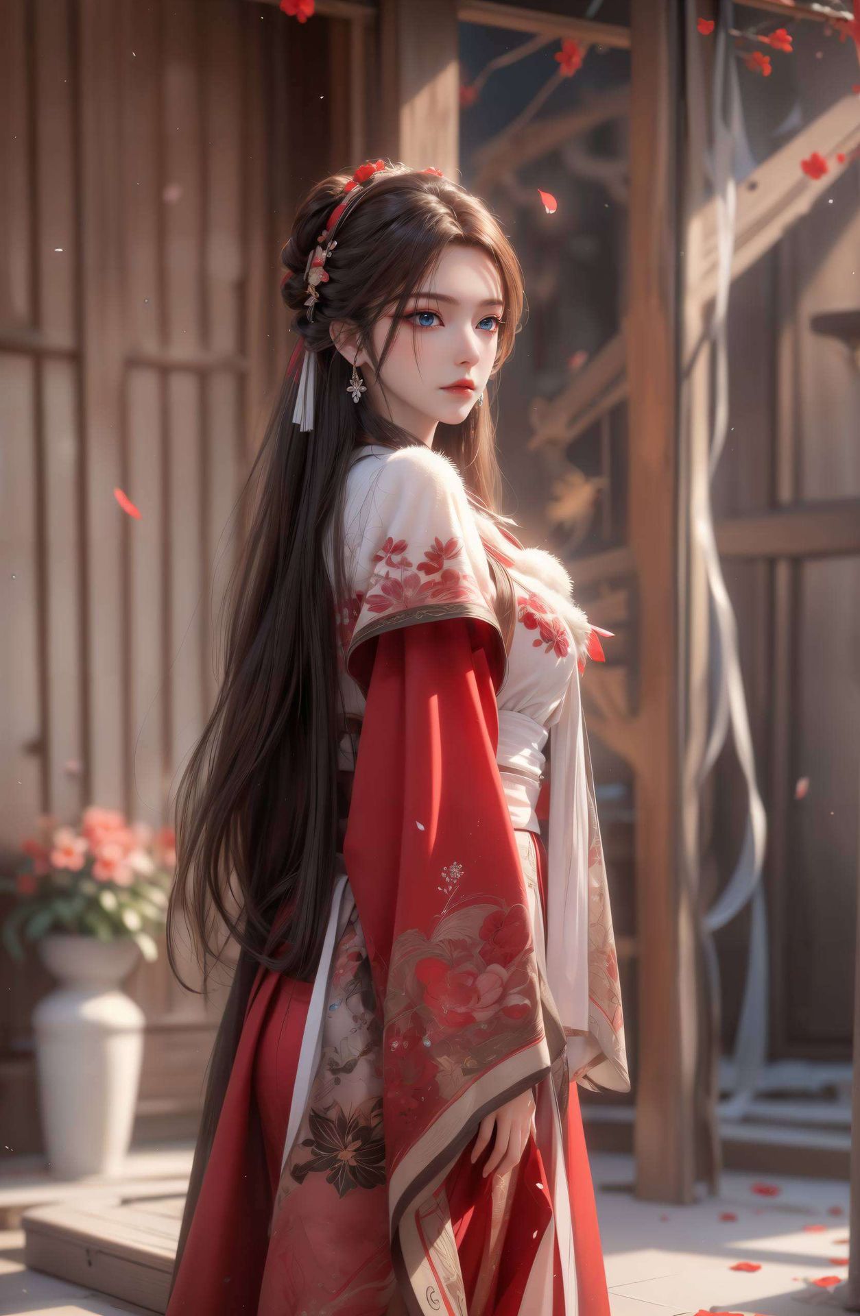 细腻的花瓣与绿叶交织这款活力四溢的屏保