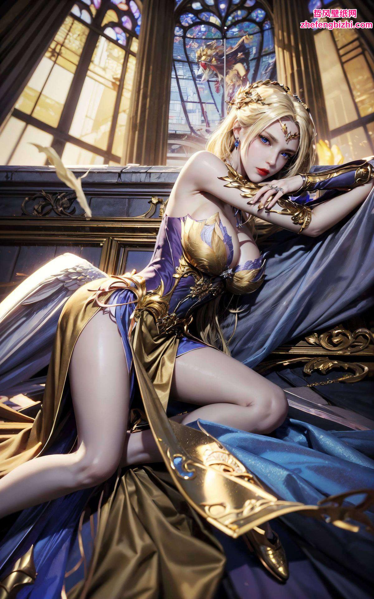 这款古风国漫美女壁纸以真人cos千仞雪的形象