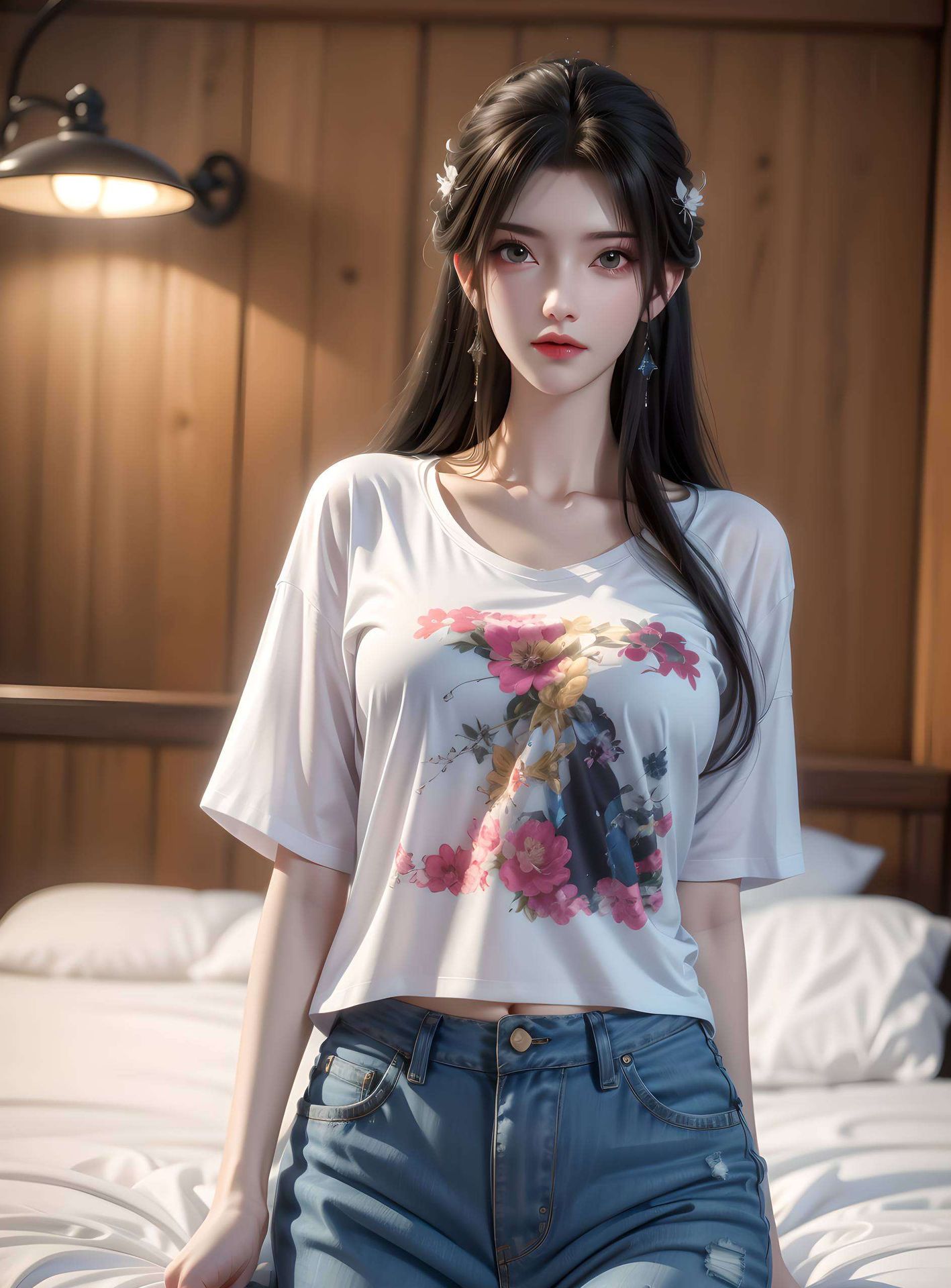 清漪的甜美笑容仿佛能温暖人心为你的桌面带来一抹温馨与活力