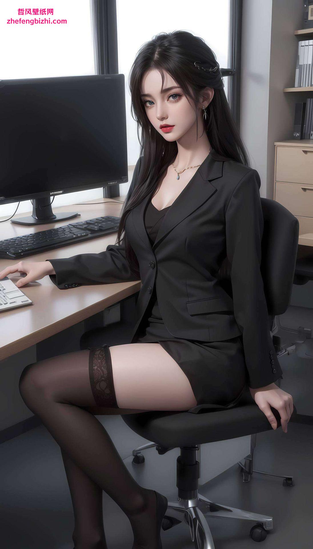 更添一抹国漫美女的柔美气息这款AI丝绒质感的背景图片