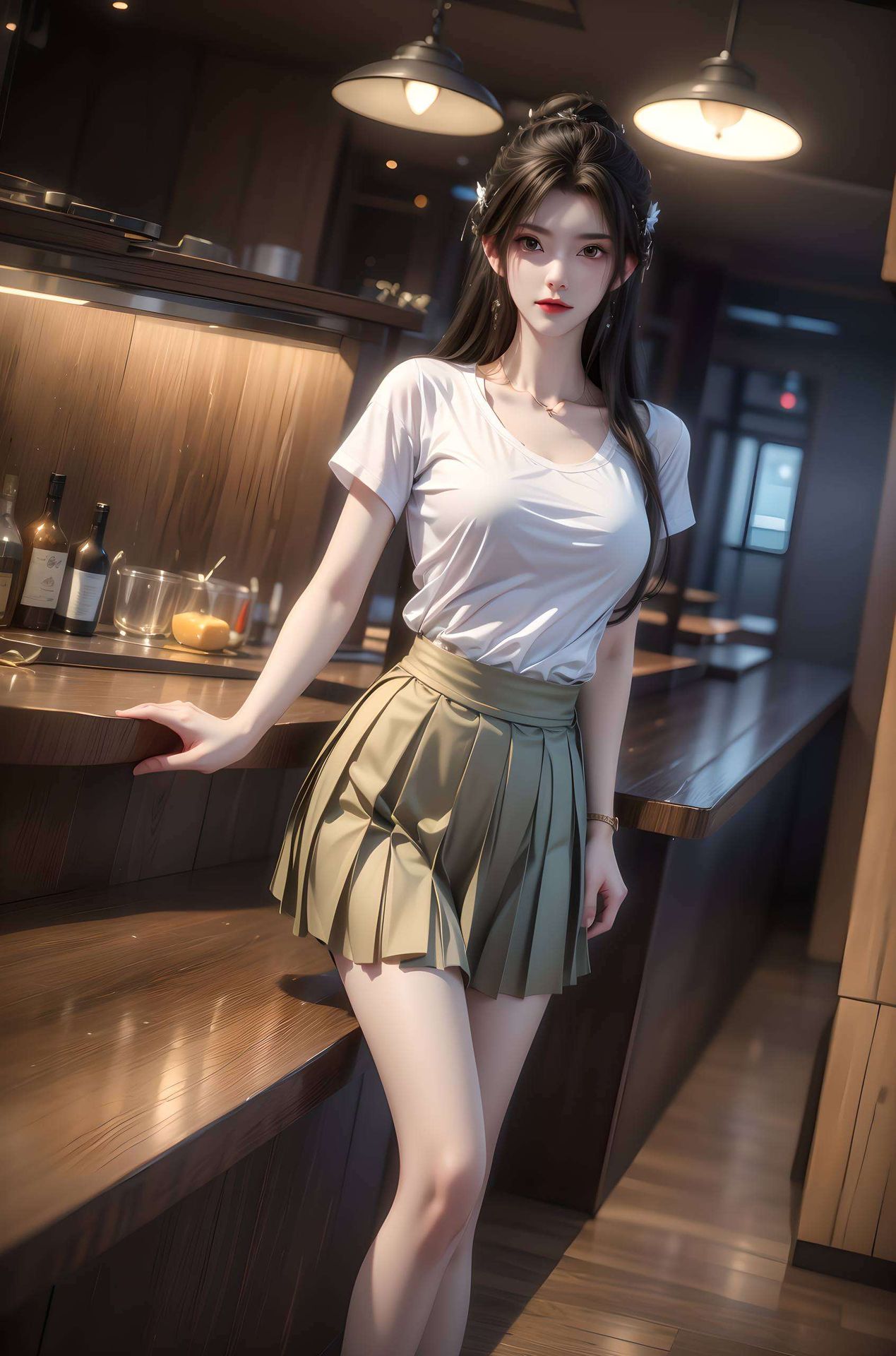 美不胜收这款绿色超養眼PC国漫女神壁纸