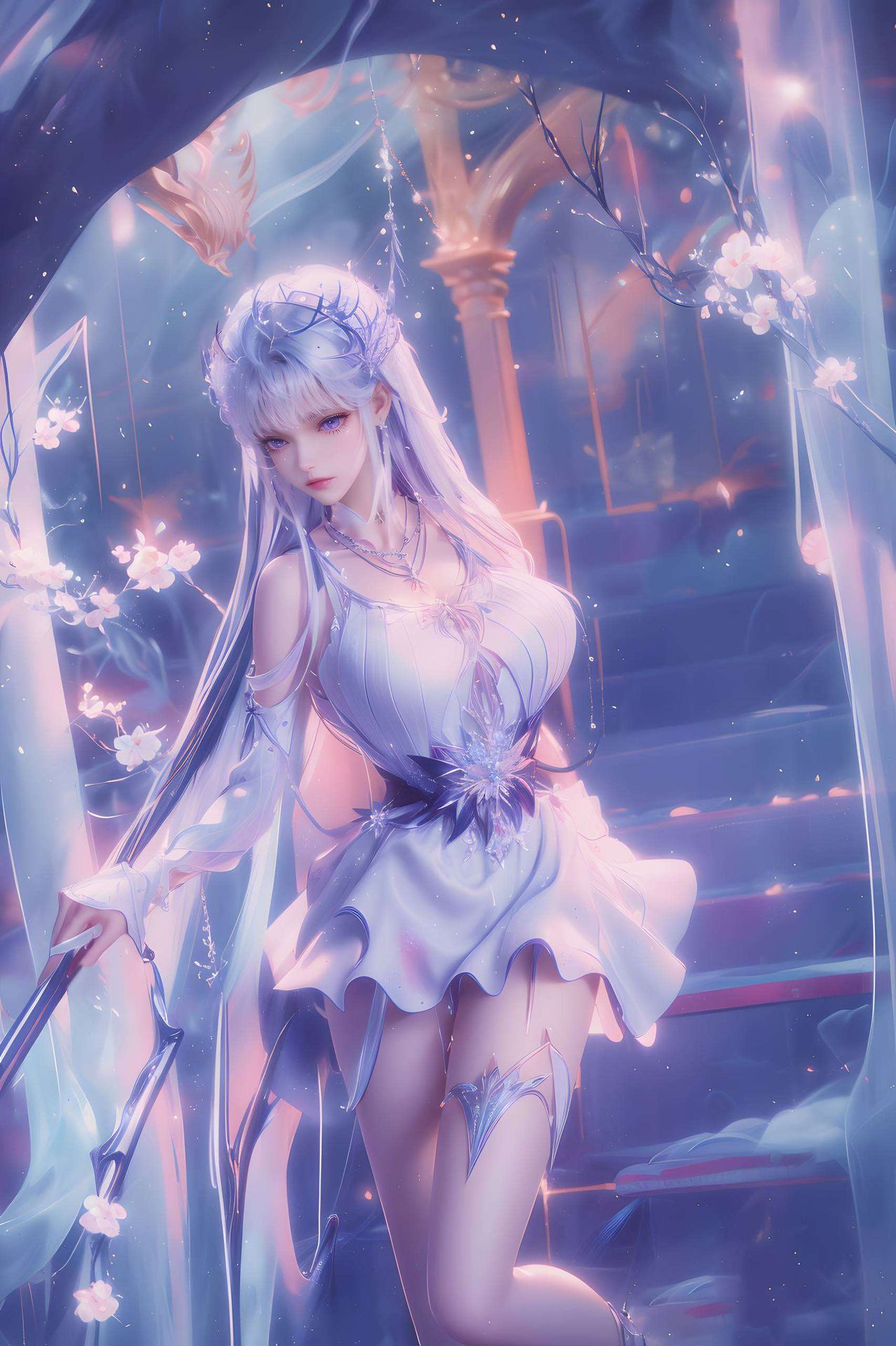 骨骼素材的精细描绘融合国漫美女的优雅与Ins风的时尚