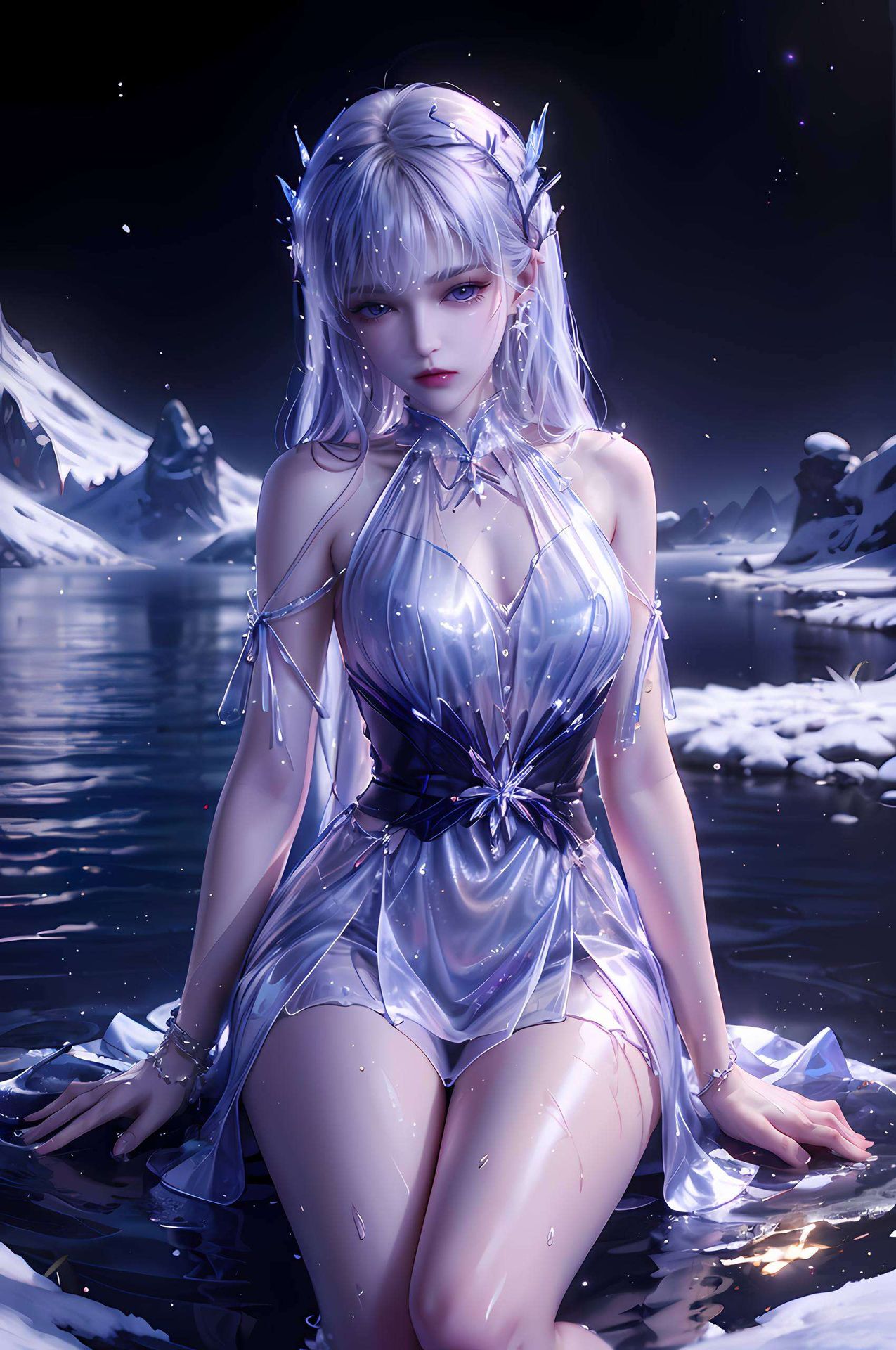 细腻描绘其充电瞬间这款高清AI人物神态素材壁纸