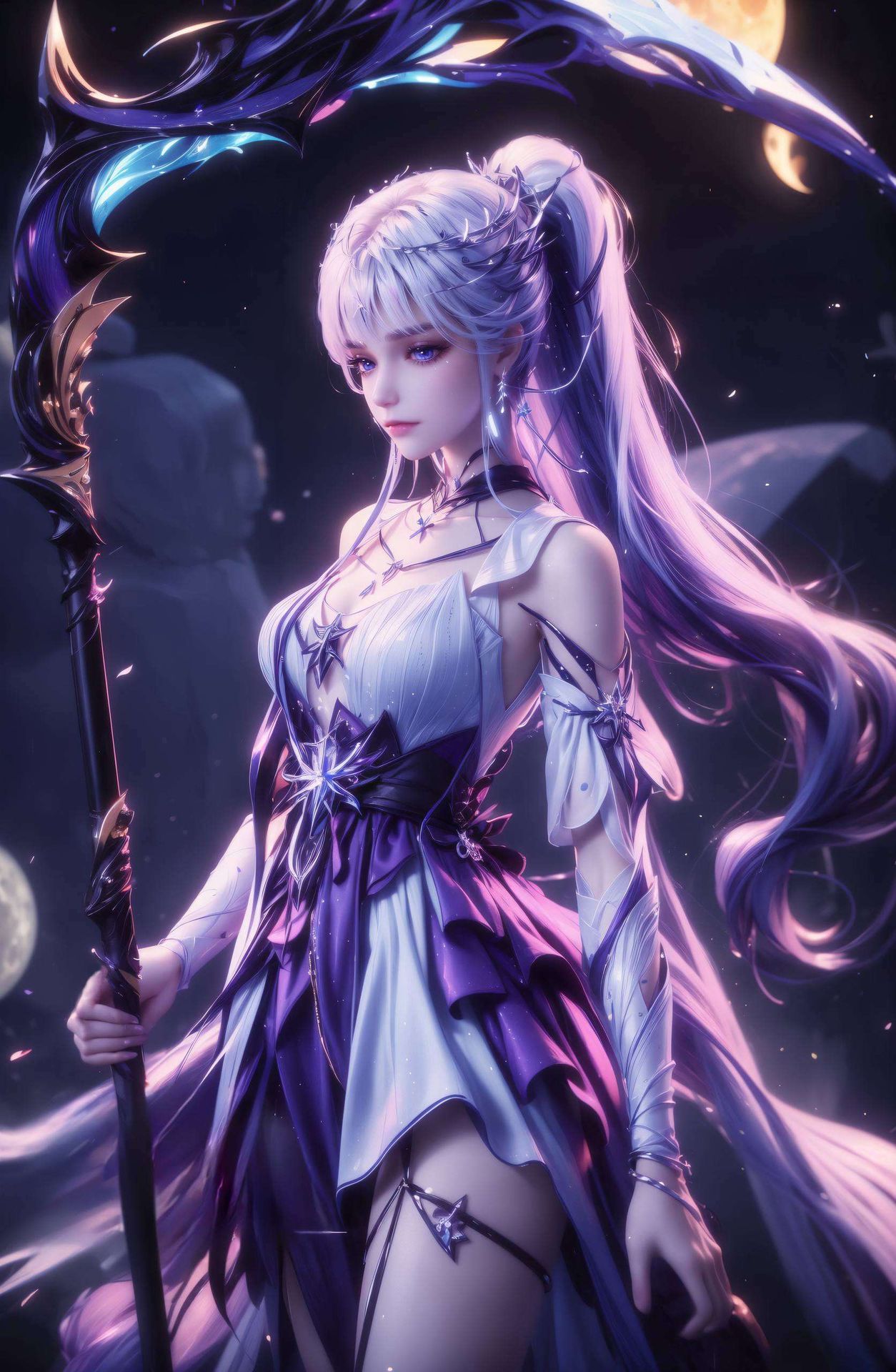 花卉环绕间为你的电脑桌面带来一抹清新脱俗的国漫风情