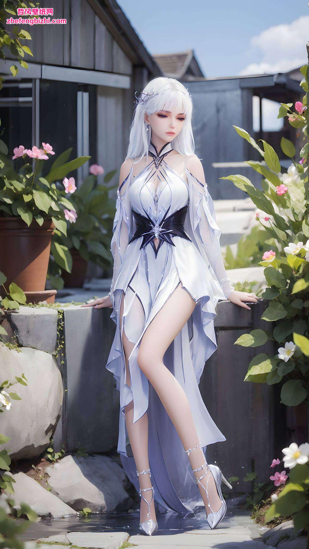 全身图片尽显其优雅气质以高冷的圣采儿为主题