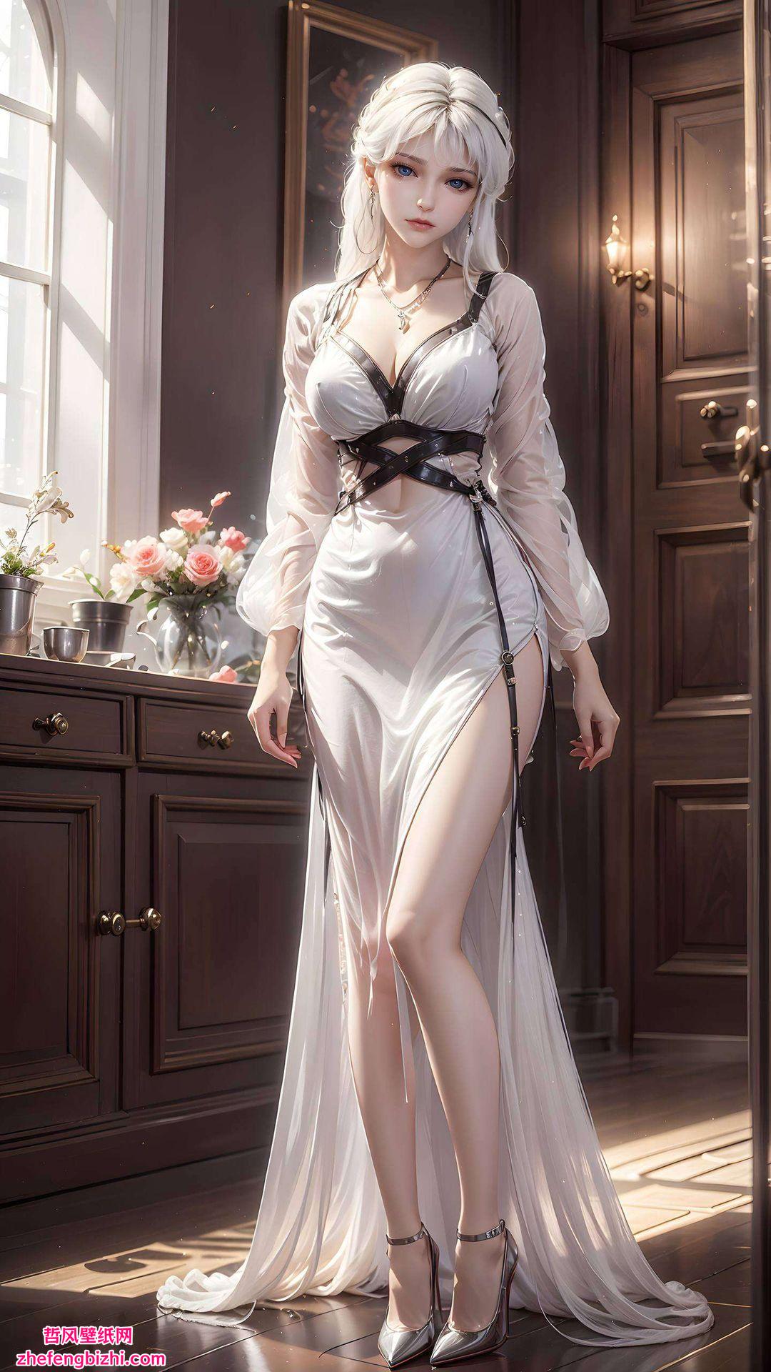 这幅唯美水彩壁纸将国漫美女的魅力展现得淋漓尽致高清细腻的画面