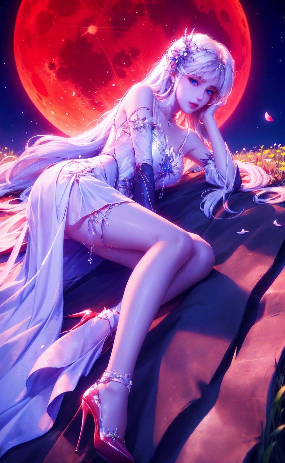 以1080p高清画质呈现这款超好看的国漫女主AI极简壁纸