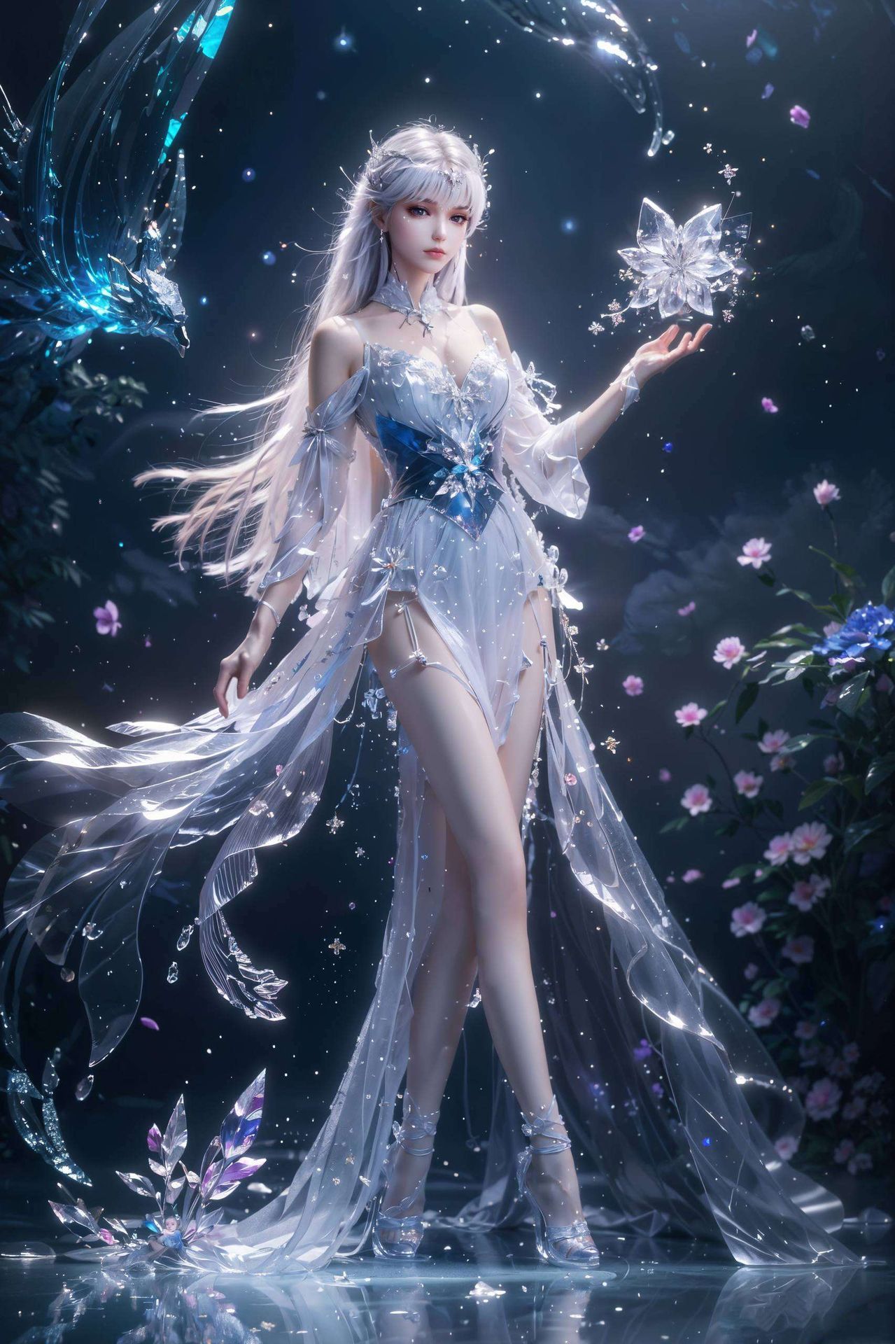 这款不规则设计的AI国漫女生圣采儿壁纸带来独特的视觉体验