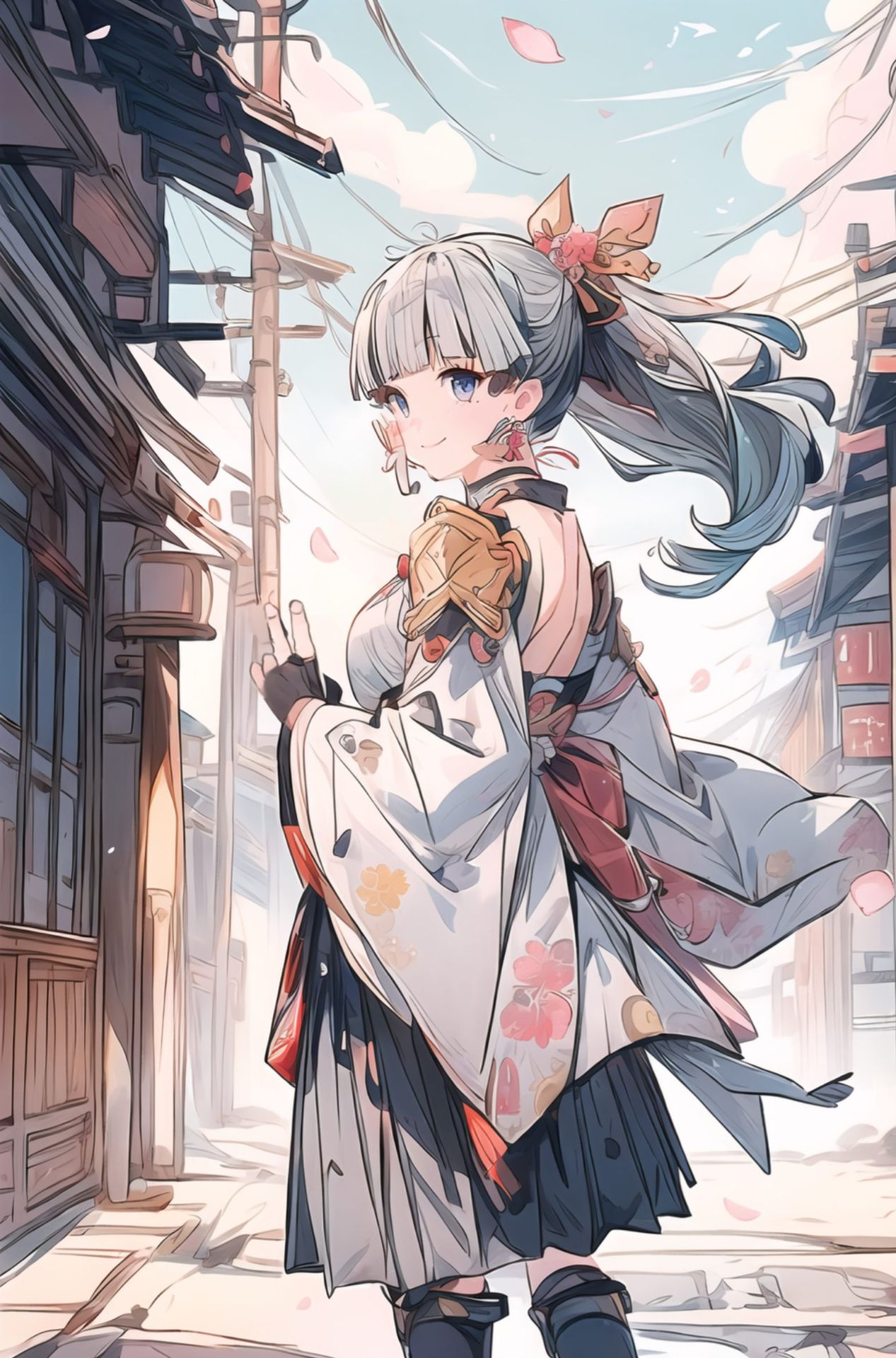 绘制于细腻笔触之间的原神画神里凌华以其独特的气质