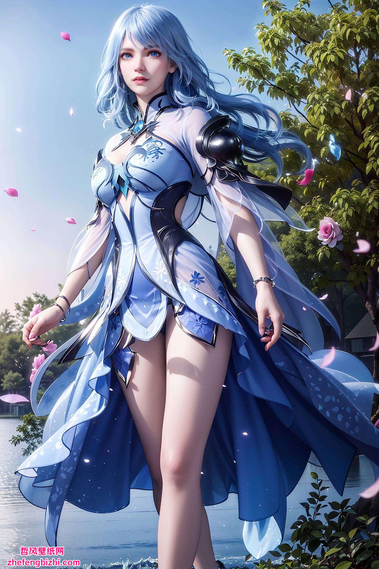 仿佛诉说着她的神秘故事为你的桌面带来一抹清新的藝術風