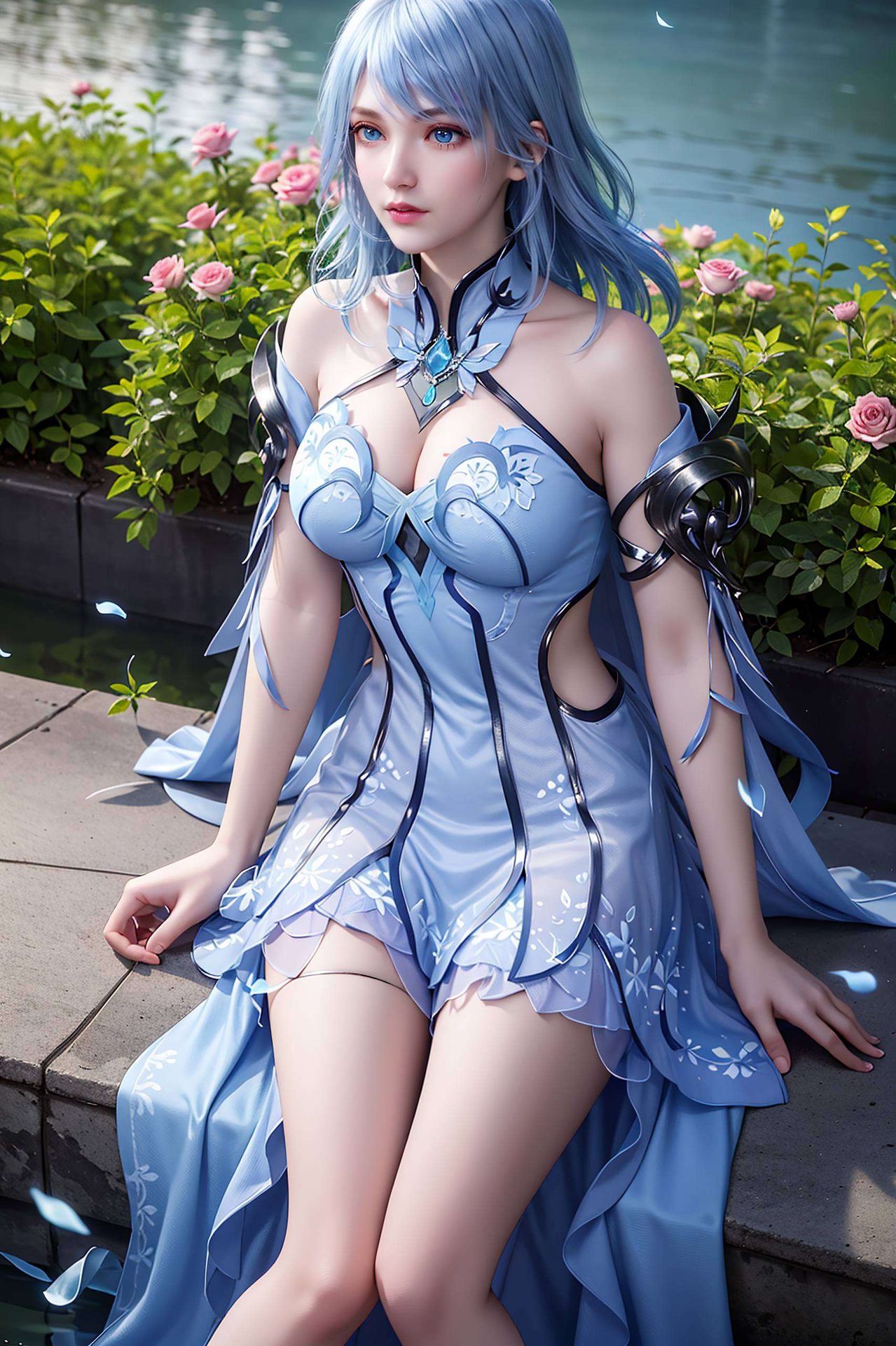 为你带来春日的清新与活力细腻的花纹与冰儿的灵动身姿相映成趣