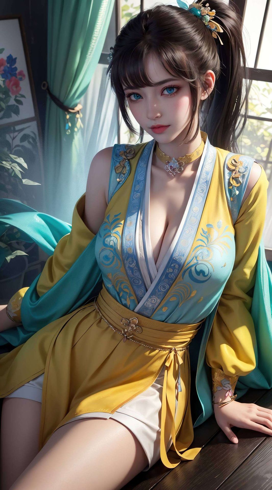 绘制在现代光影交织下的国漫女神以2k高清画质呈现