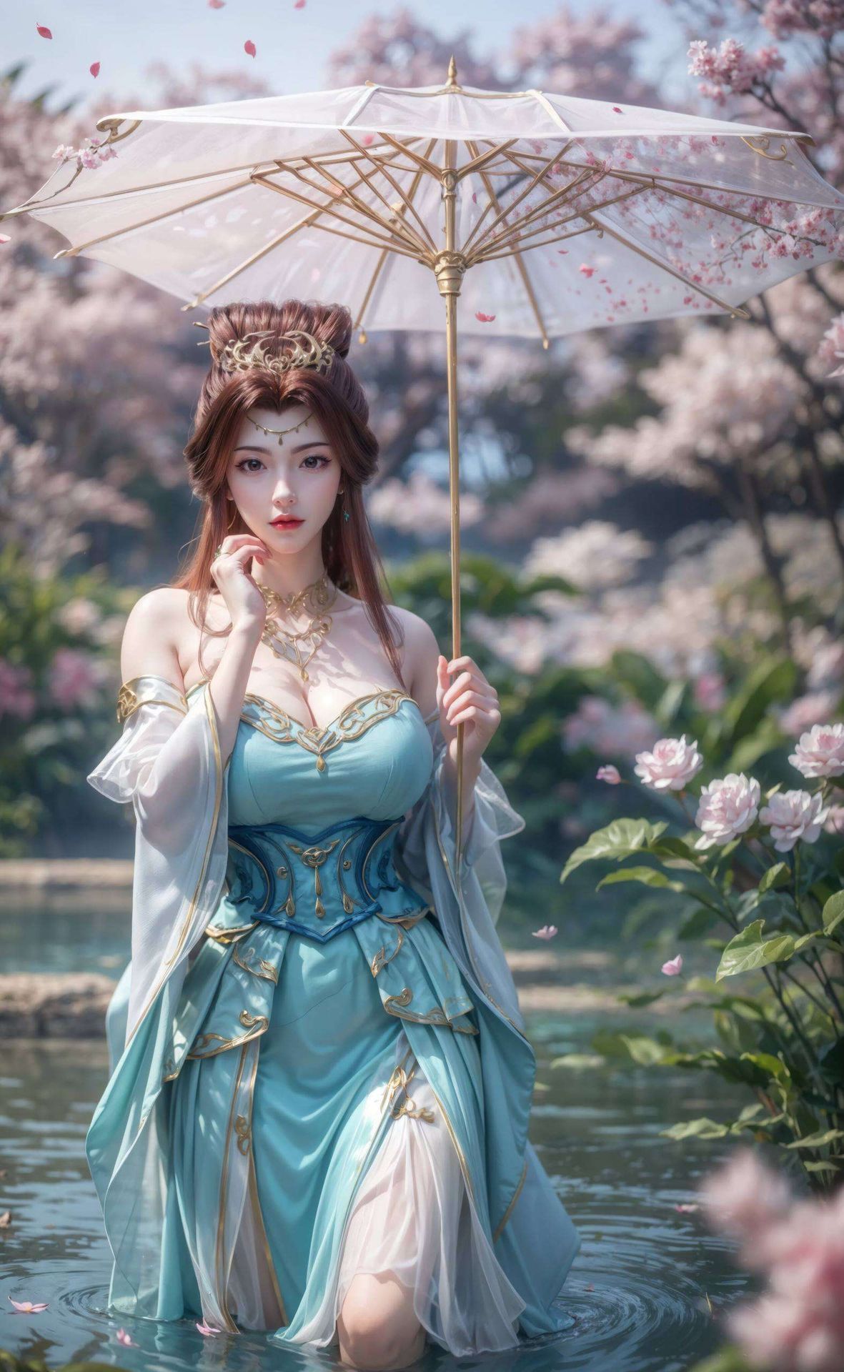 以细腻的笔触描绘出她的忧郁与柔美这款伤感国漫美女背景图片