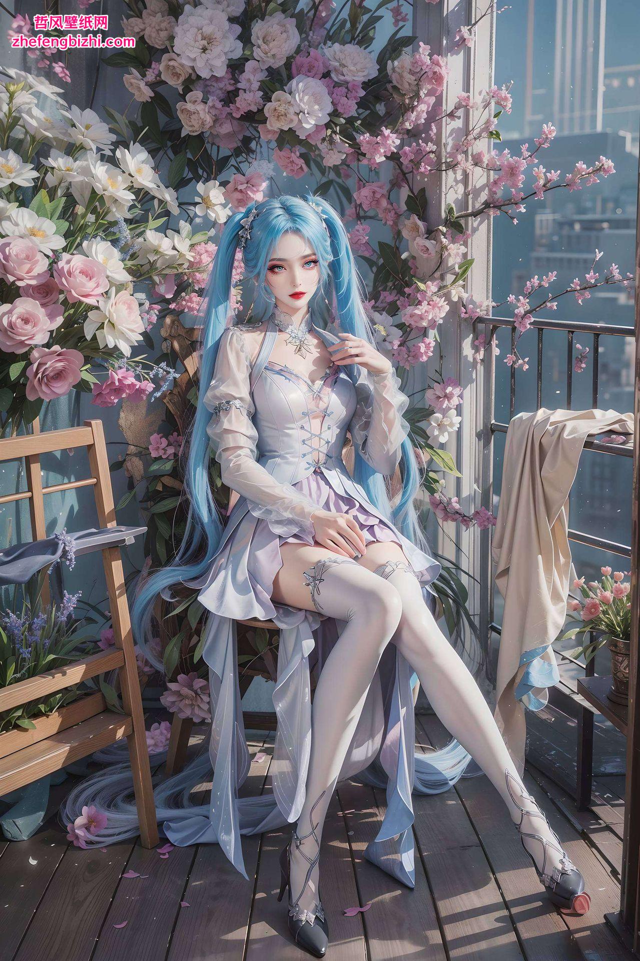 在这幅国漫女神神马唐舞桐的AI绘画壁纸中电脑绘制的精细线条展现了她动人的神韵