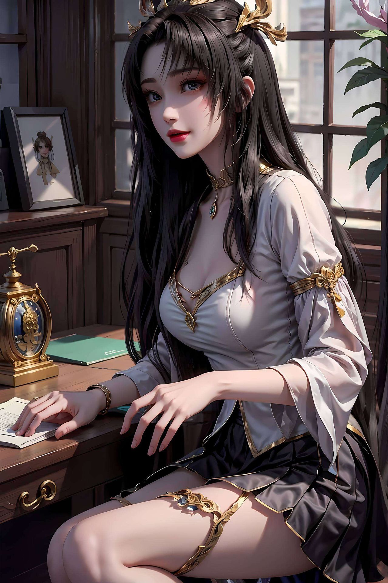 犹如天狐仙子般灵动迷人跟随AI素材的指引