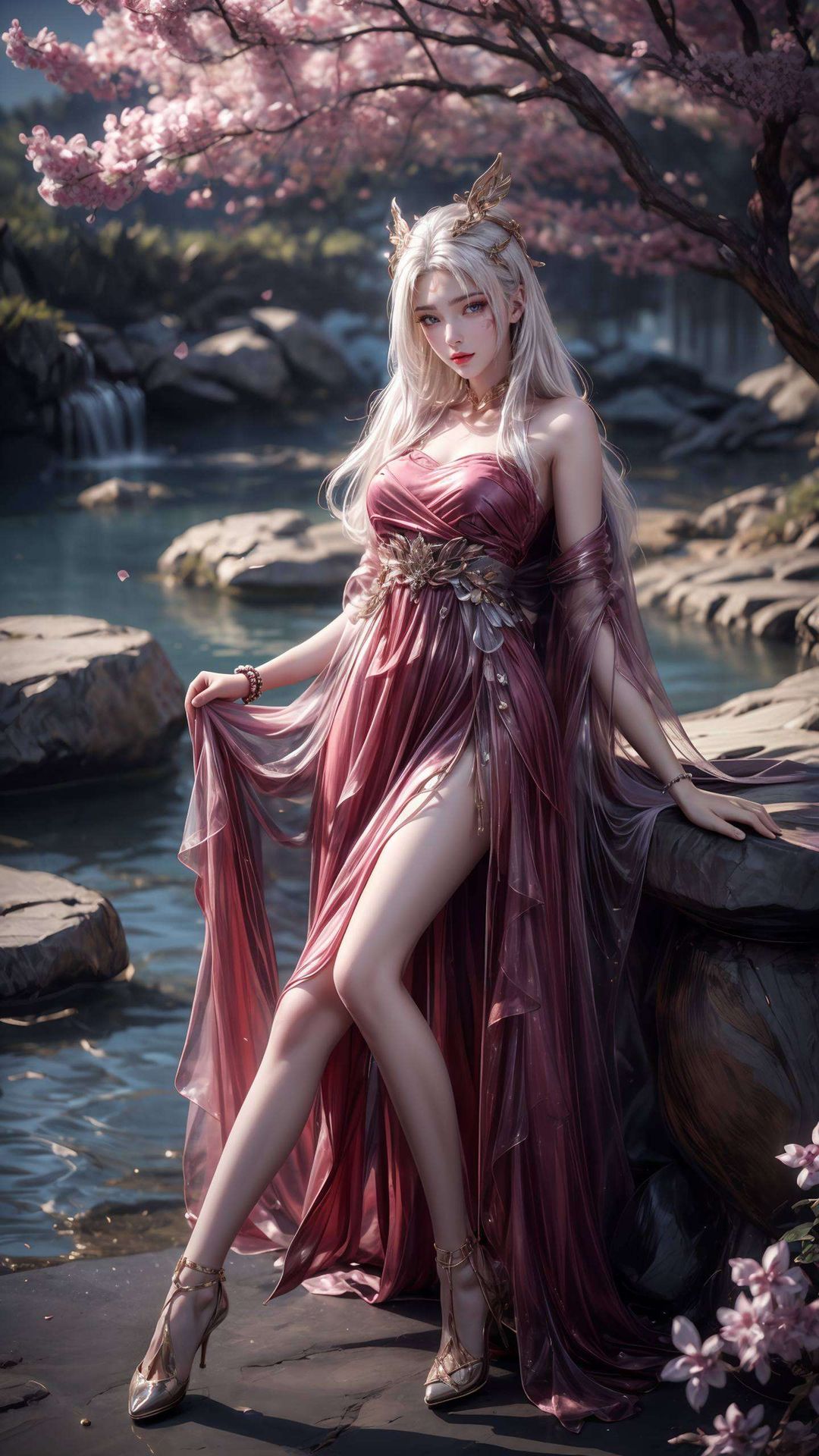 高清画质仙子灵动眼神与苹果的哑光质感相映成趣