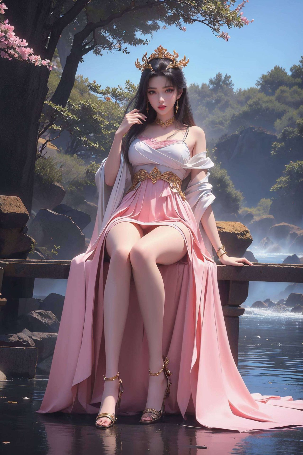 为你带来宁静与神秘的安卓简洁壁纸以天狐仙子为主题的AI绘画人物动作参考图