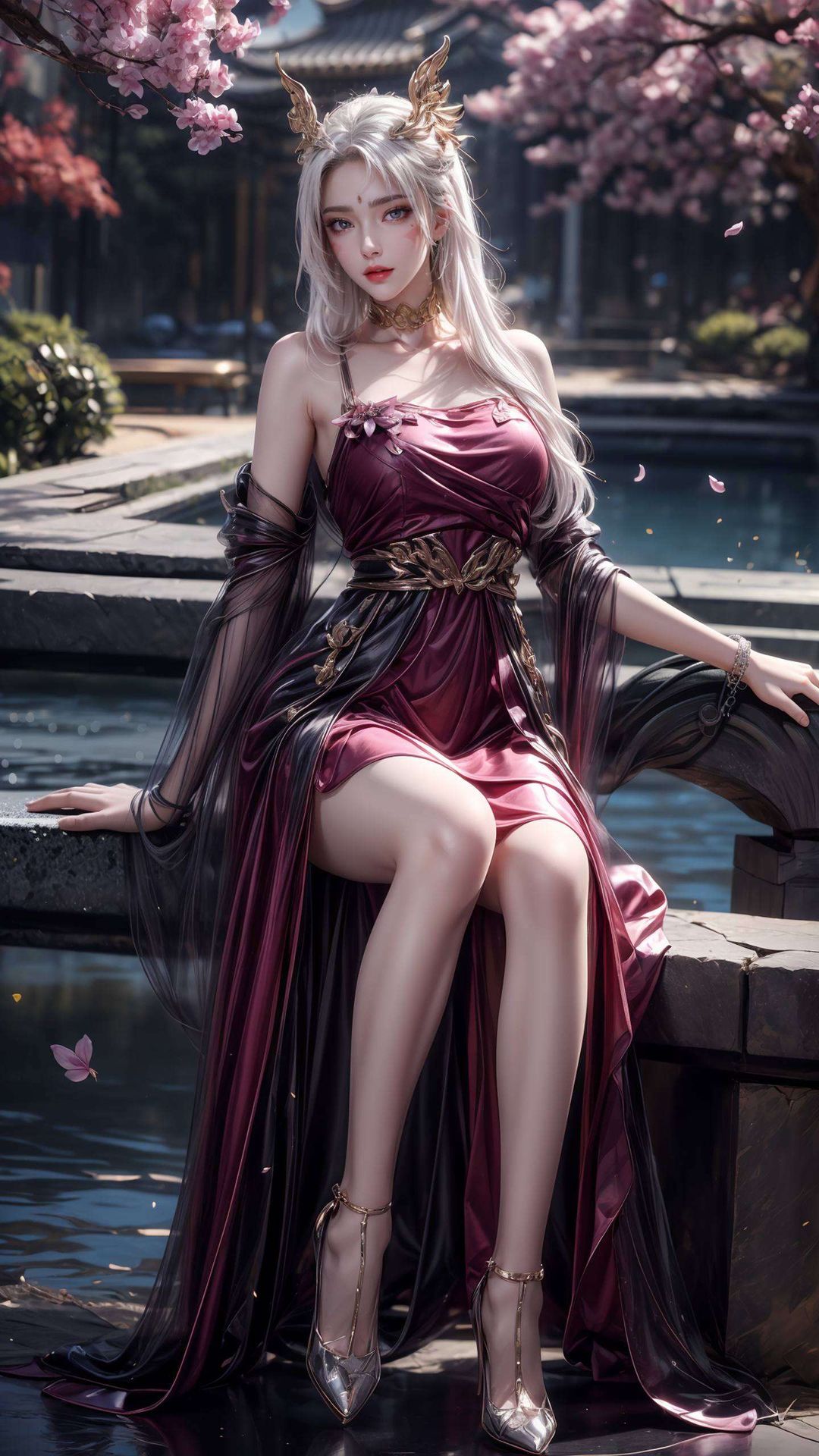 带来清新舒适的视觉享受灵动身影穿梭于繁花之间