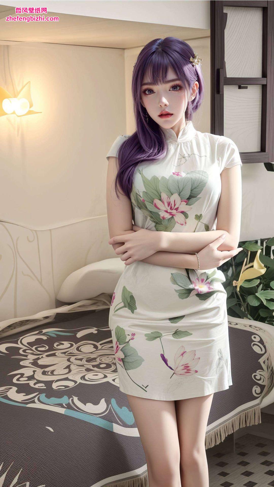 这款AI国漫女神波西米亚风格平板锁屏壁纸尽享视觉盛宴