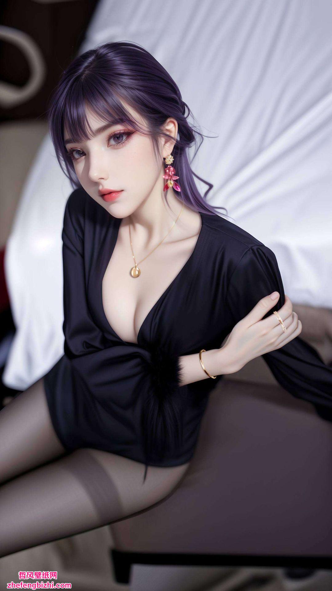 这位伤感鲜艳的2k高清国漫女神每一次凝视