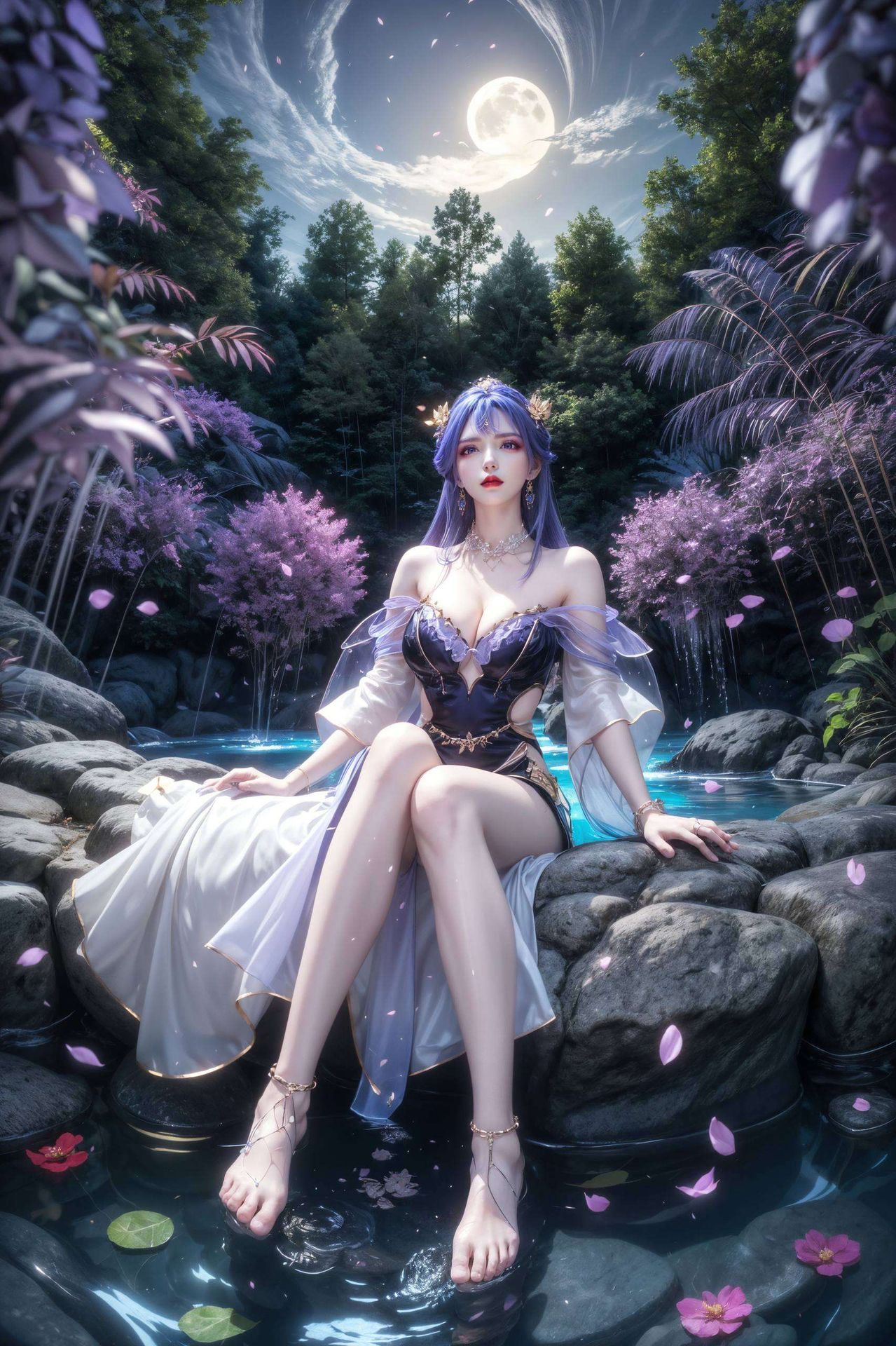 将国漫女主的美丽形象进行了全新的诠释对比鲜明