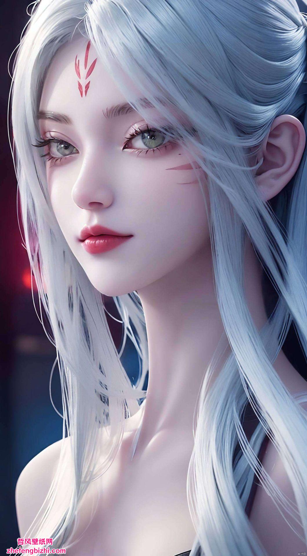 这款紫色不规则2560p壁纸细节精致