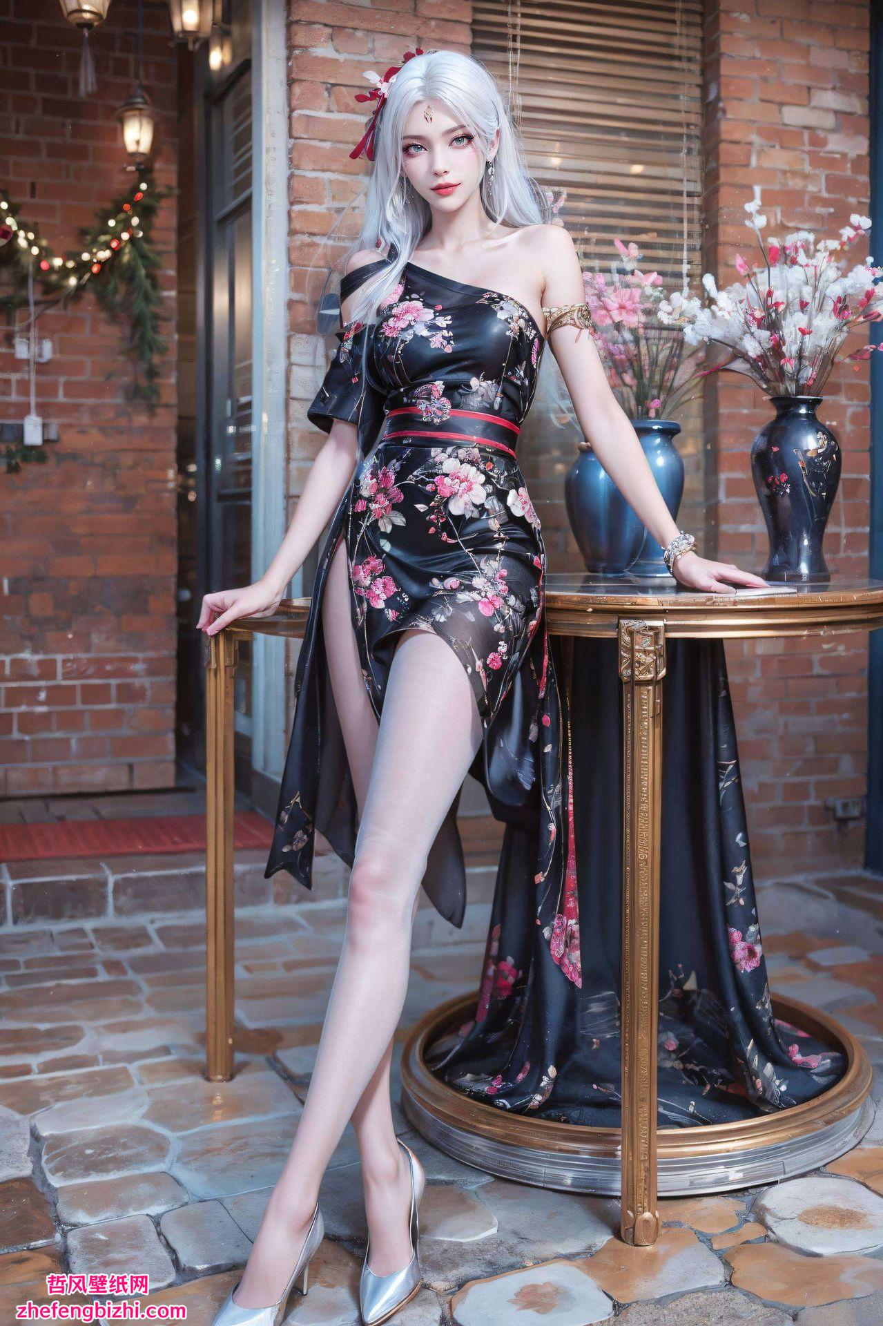 每一次点亮屏幕古韵的色调映衬出她的神秘