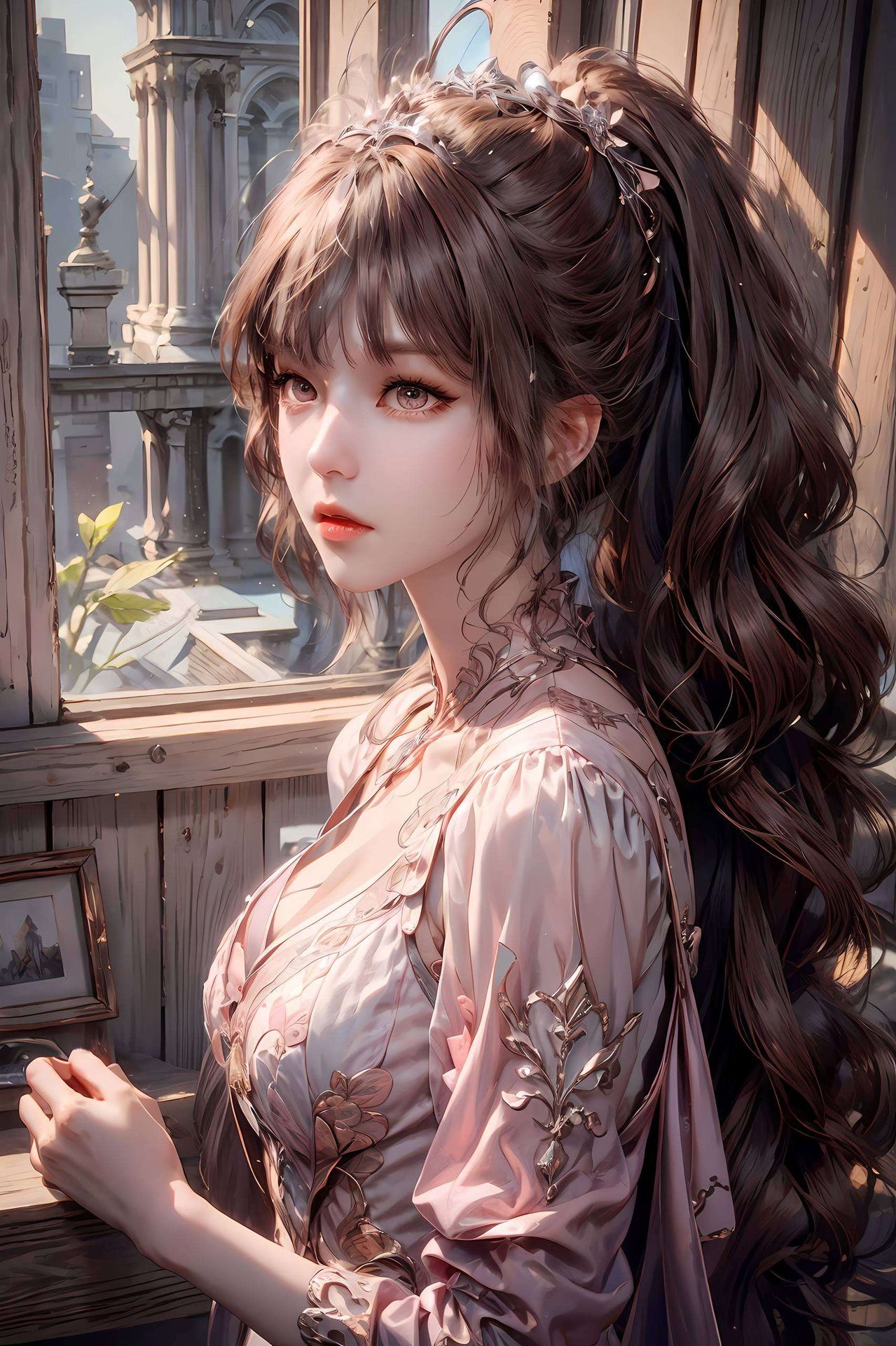 这款4K高清国漫女主AI纹理平板AI国漫壁纸生动形象